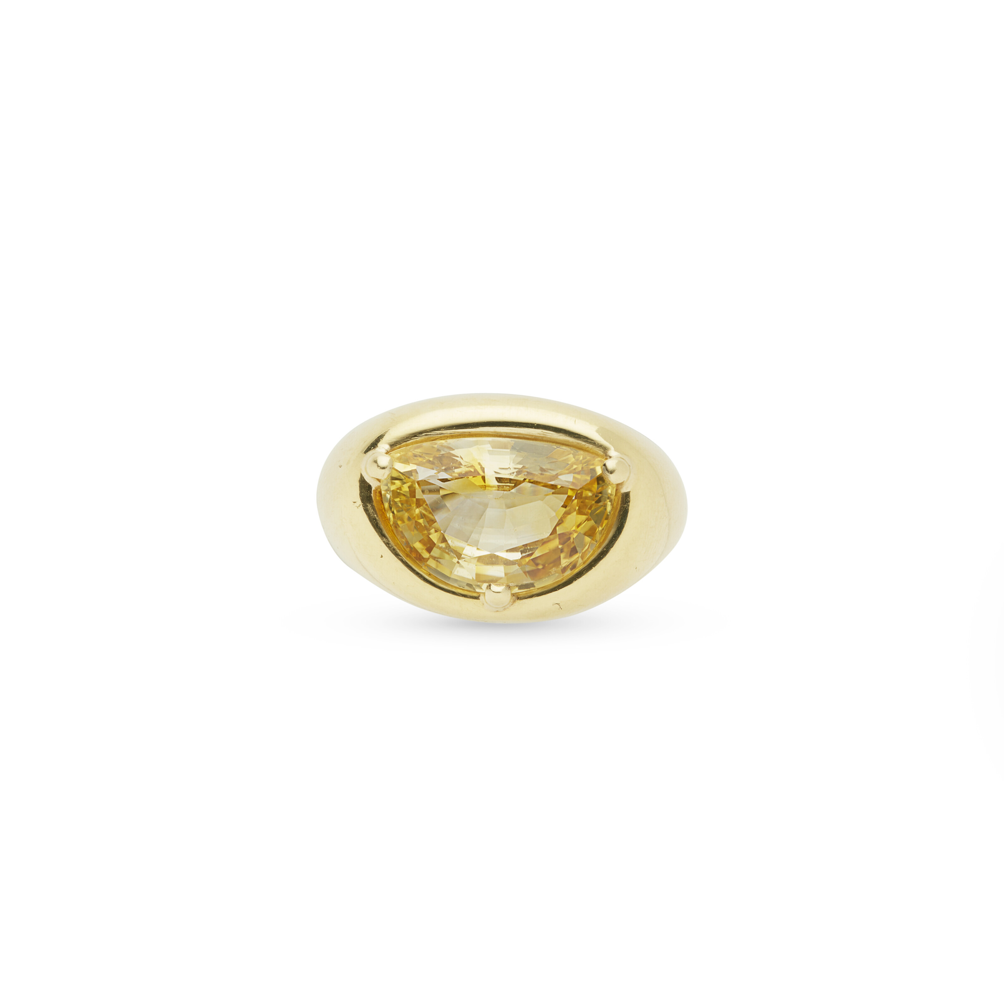 Bague Contemporaine Dolly-Bijoux T56 - Sertie Saphir Cz Bleu - Plaqué Or 18K 5 Microns - Neuf Avec Étiquettes