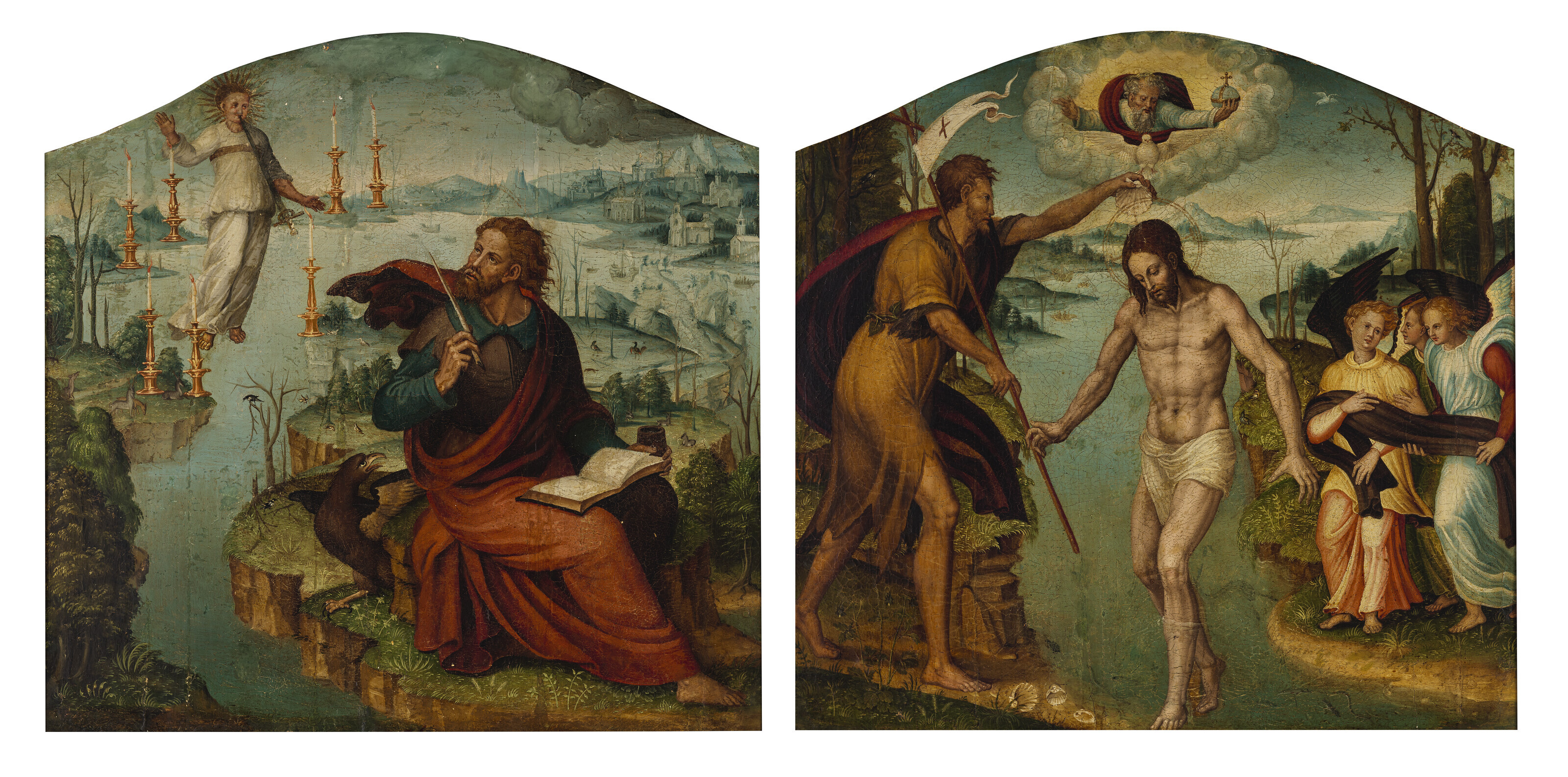 ÉCOLE ESPAGNOLE DU XVIe SIÈCLE, La vision de l'Apocalypse de saint Jean