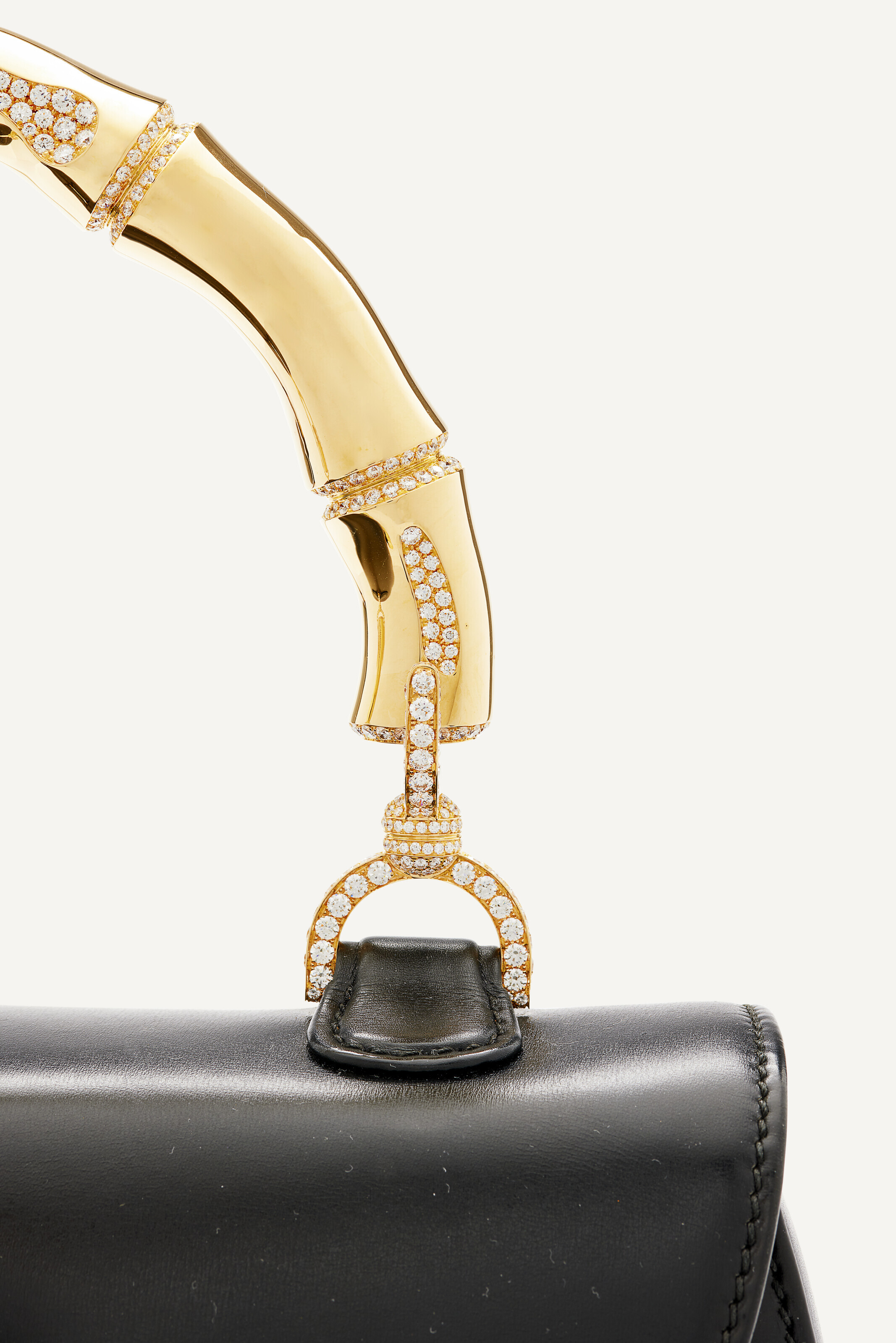 A POINT ETC Bamboo Bag 【IENA LA BOUCLE】 A UNIQUE BLACK LEATHER