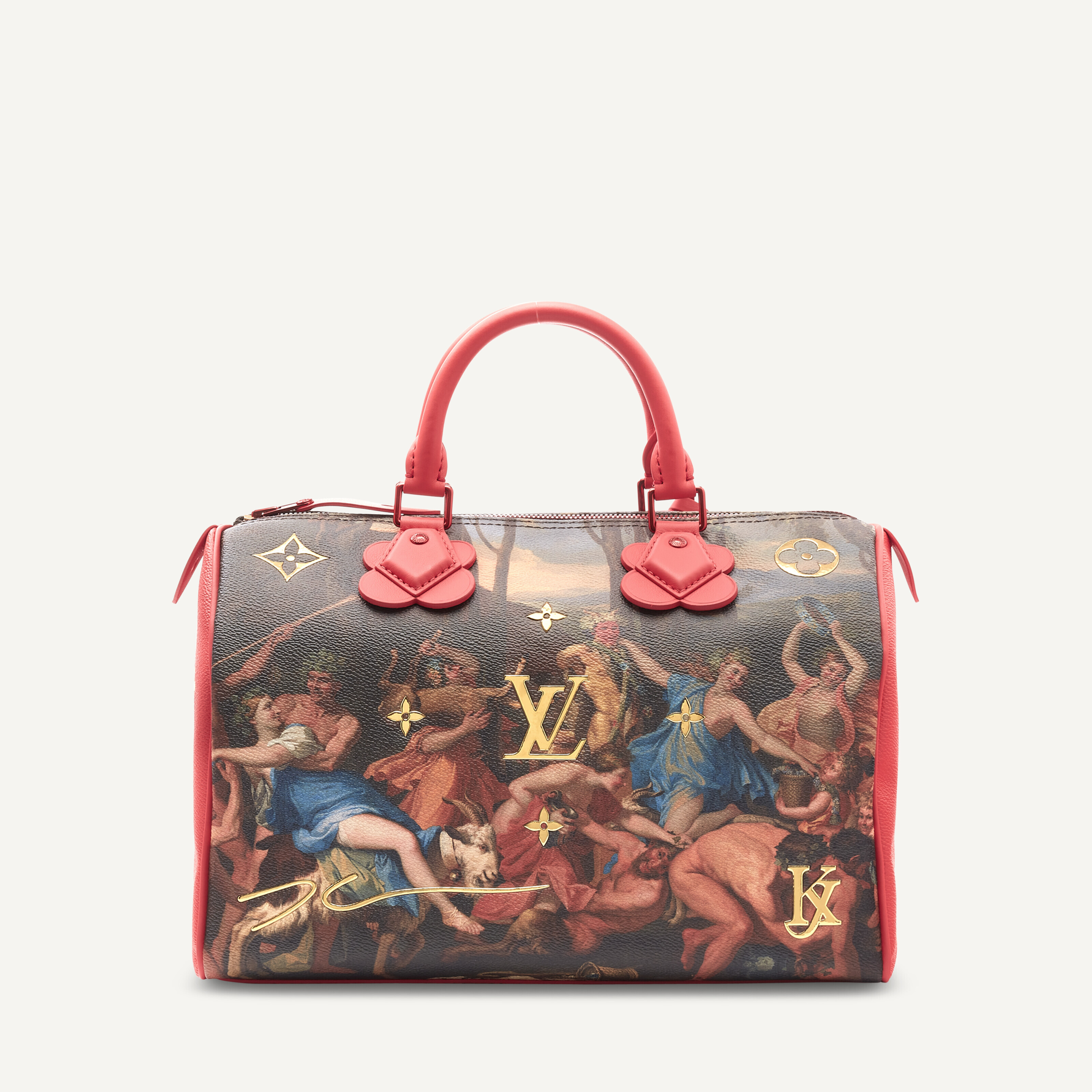 A LIMITED EDITION POUSSIN MASTERS COLLECTION CANVAS \u0026 LEATHER SPEEDY 30  WITH GOLD HARDWARE BY JEFF KOONS, LOUIS VUITTON, 2018 | Christie's