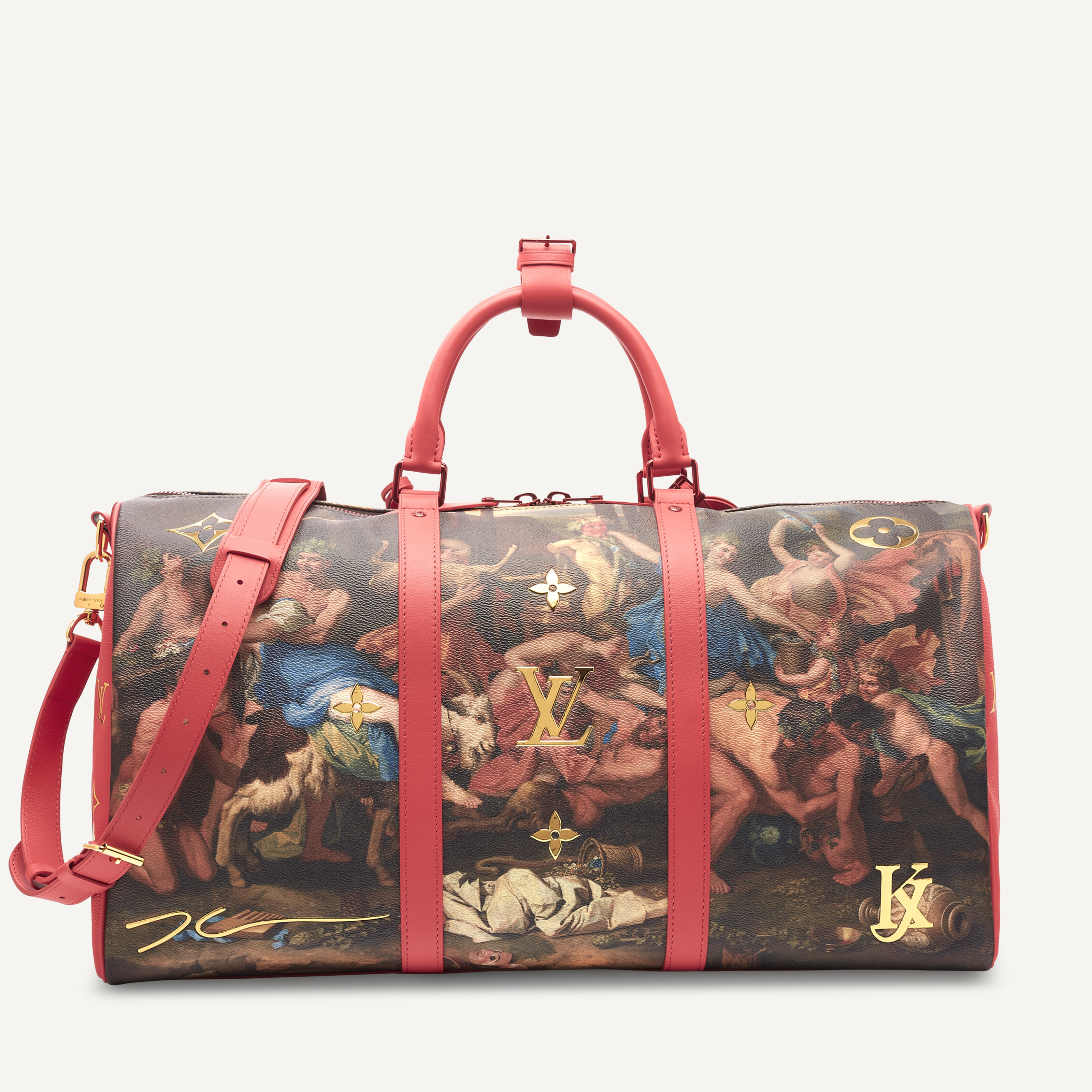 A LIMITED EDITION POUSSIN MASTERS COLLECTION CANVAS & LEATHER