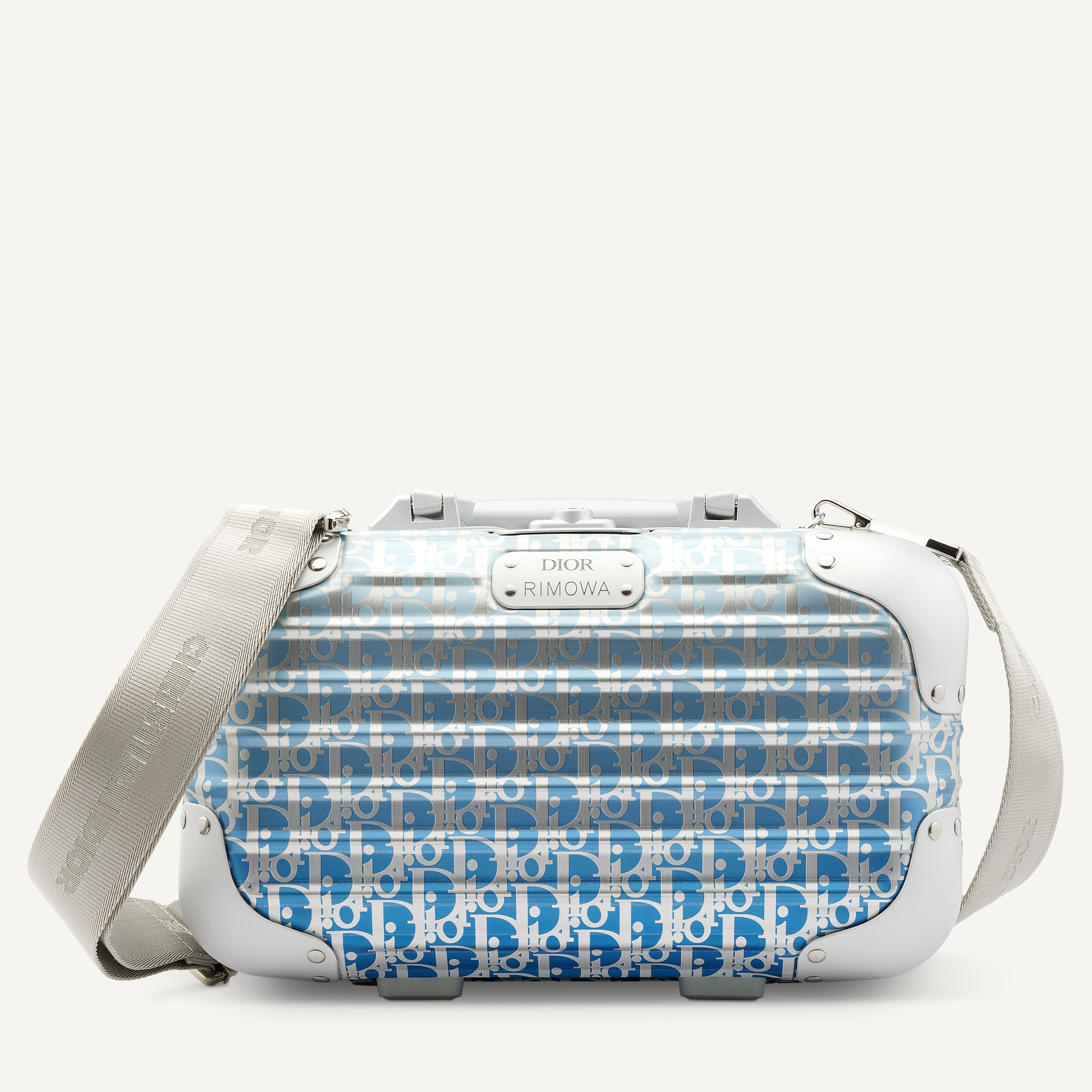 A BLUE GRADIENT DIOR OBLIQUE MONOGRAM ALUMINIUM