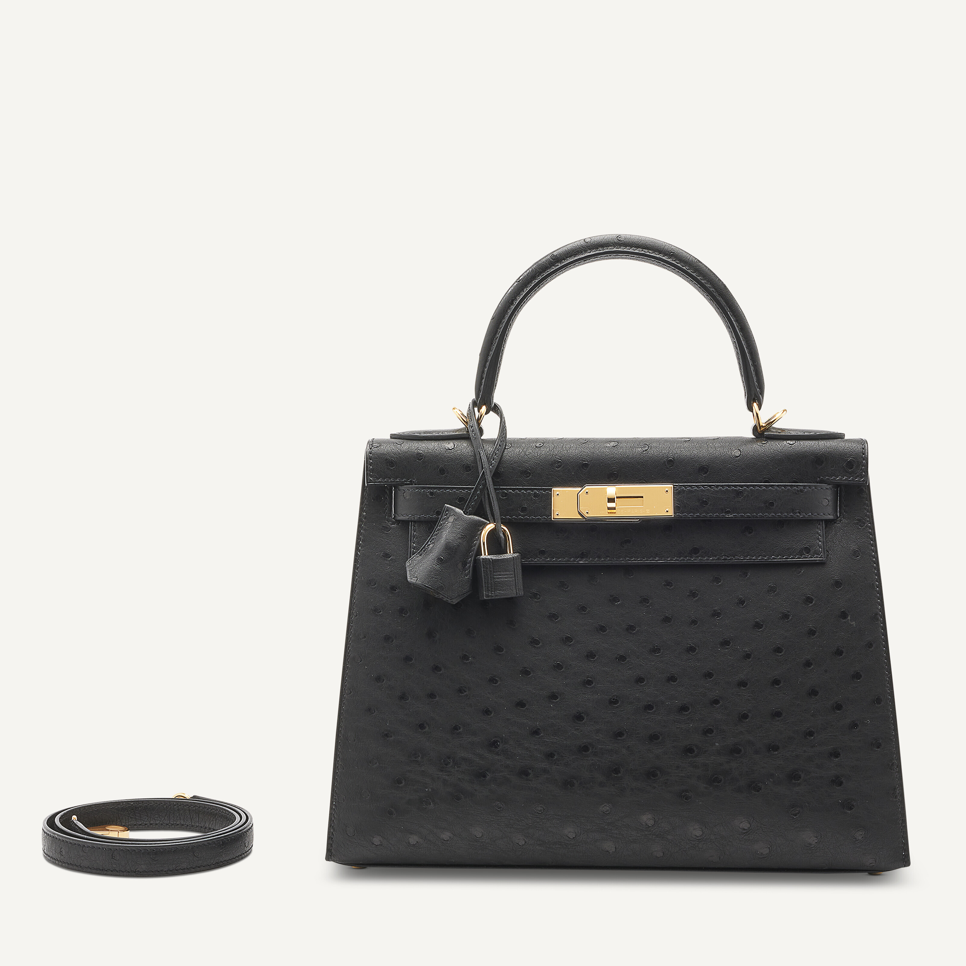 A SHINY BLACK NILOTICUS CROCODILE BIRKIN 25 WITH GOLD HARDWARE