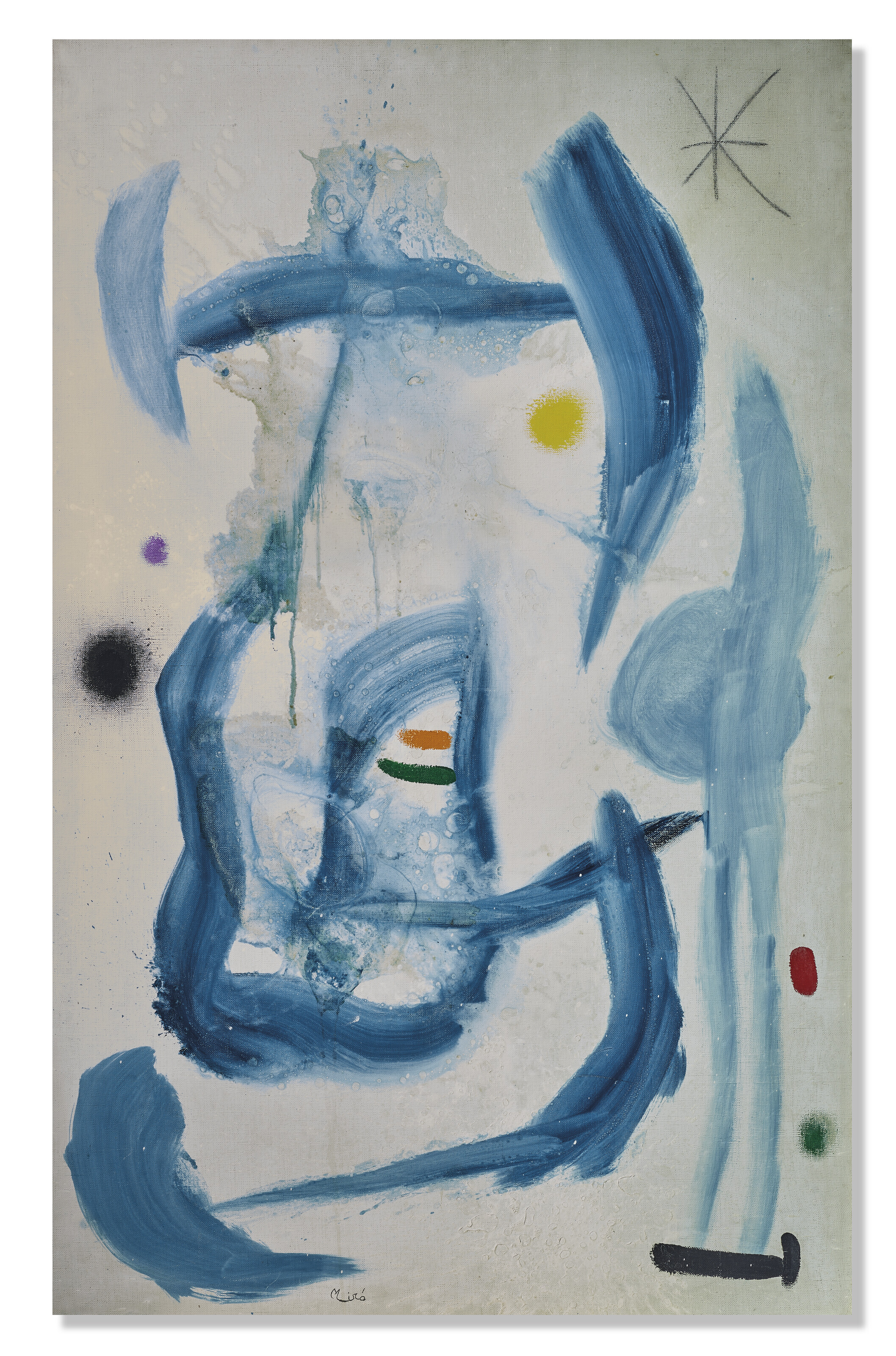 Joan Miro、FEMME ET OISEAUX DANS LA NUIT Femme, oiseaux dans la nuit - Centre Pompidou