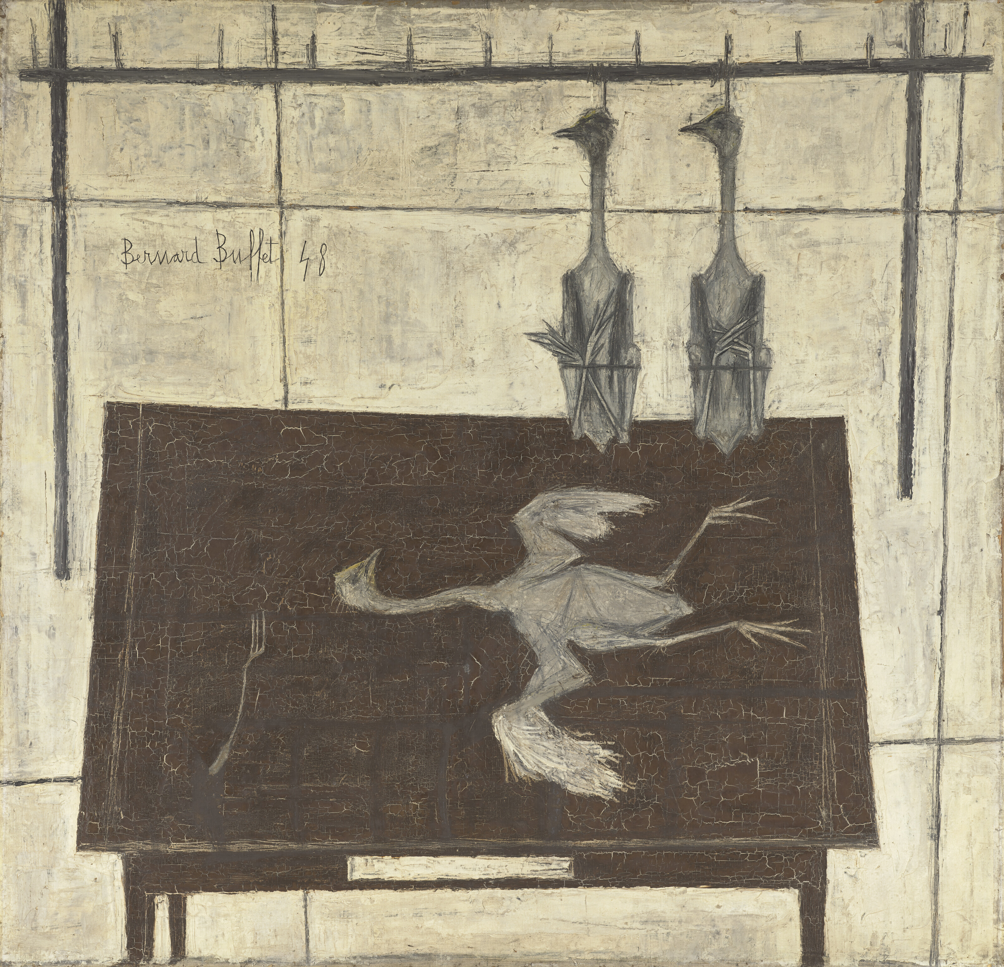 ベルナール・ビュッフェ、【Nature morte aux tomates】