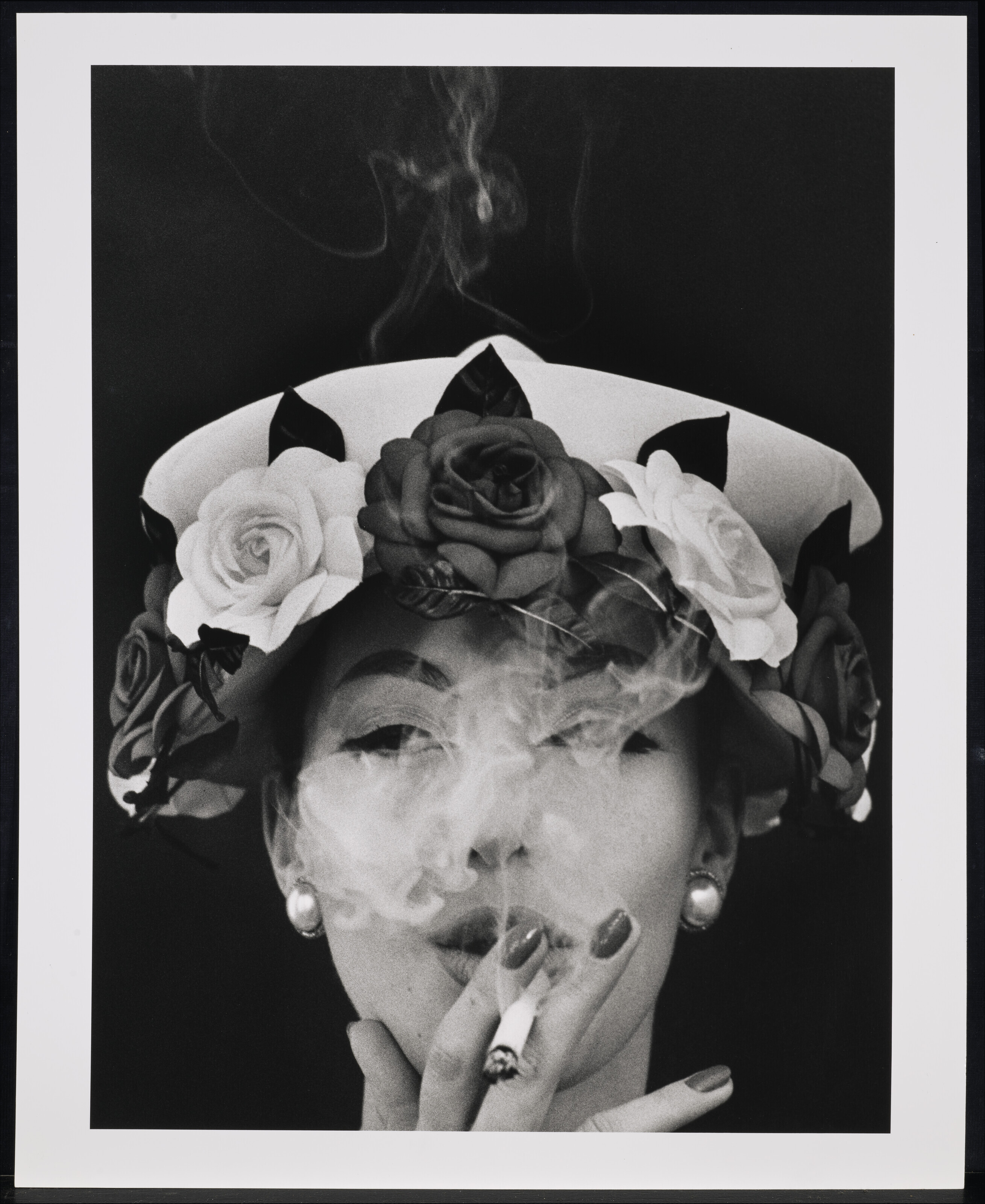 WILLIAM KLEIN (1926-2022), Hat + 5 Roses, Vogue, Paris, 1956