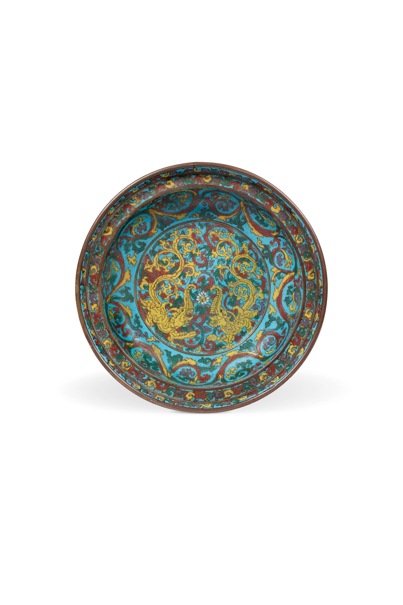 Rare Coupe Sur Pied En émaux Cloisonnés Polychromes.... - Lot 285 Lynda Trouve