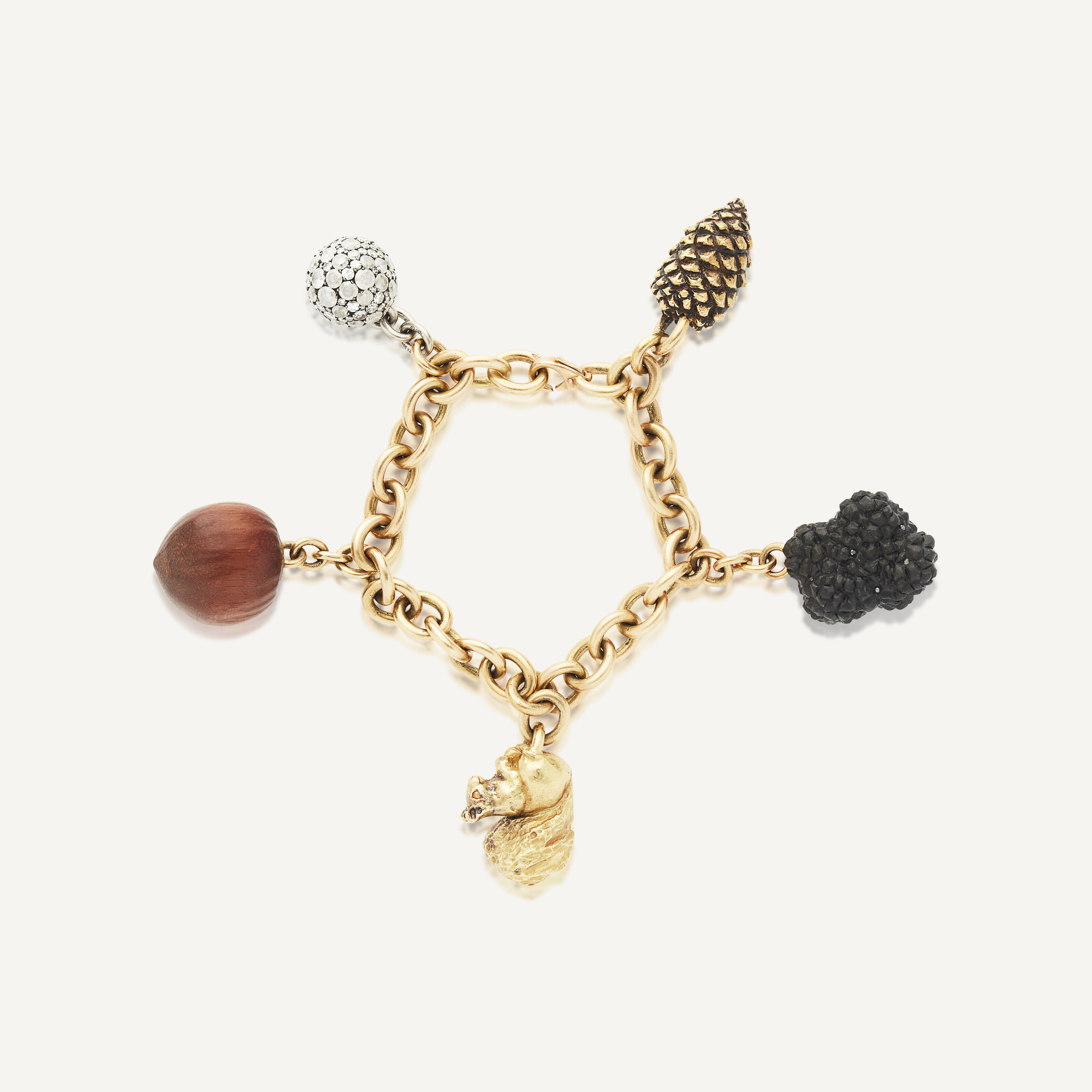 Bracelet Doré à Breloques Vintage Juice Couture - Édition Limitée 2001 - Occasion