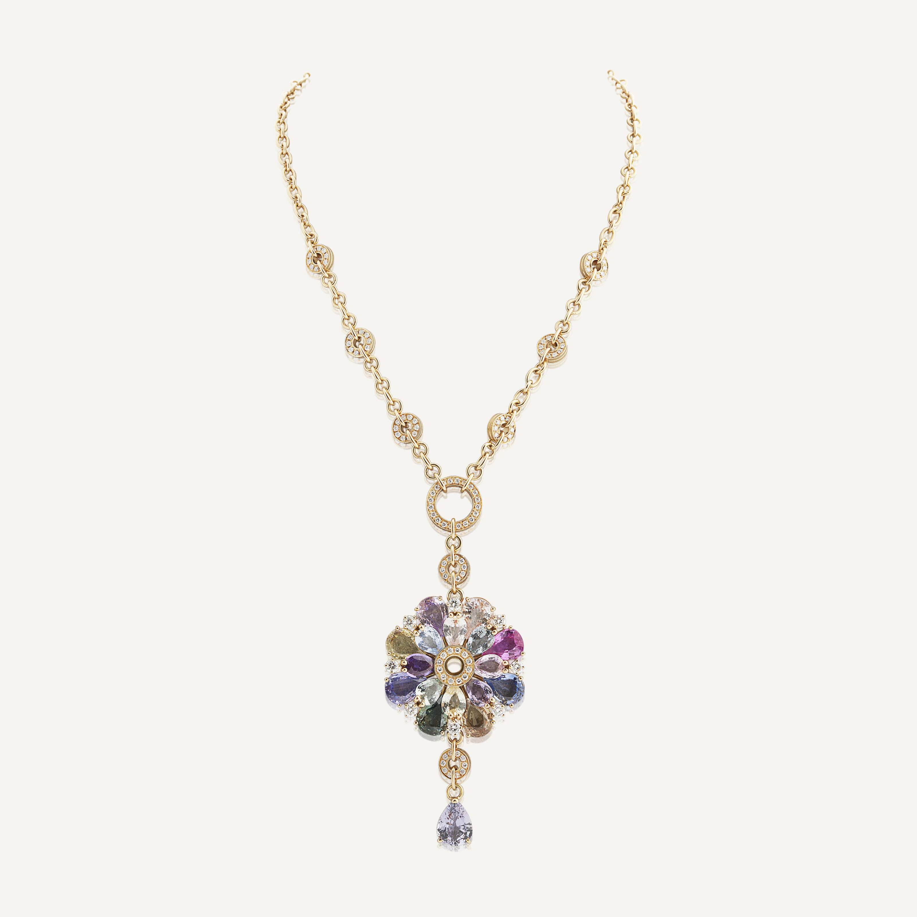 BULGARI COLLIER FLORA SAPHIRS DE COULEUR ET DIAMANTS Christie s