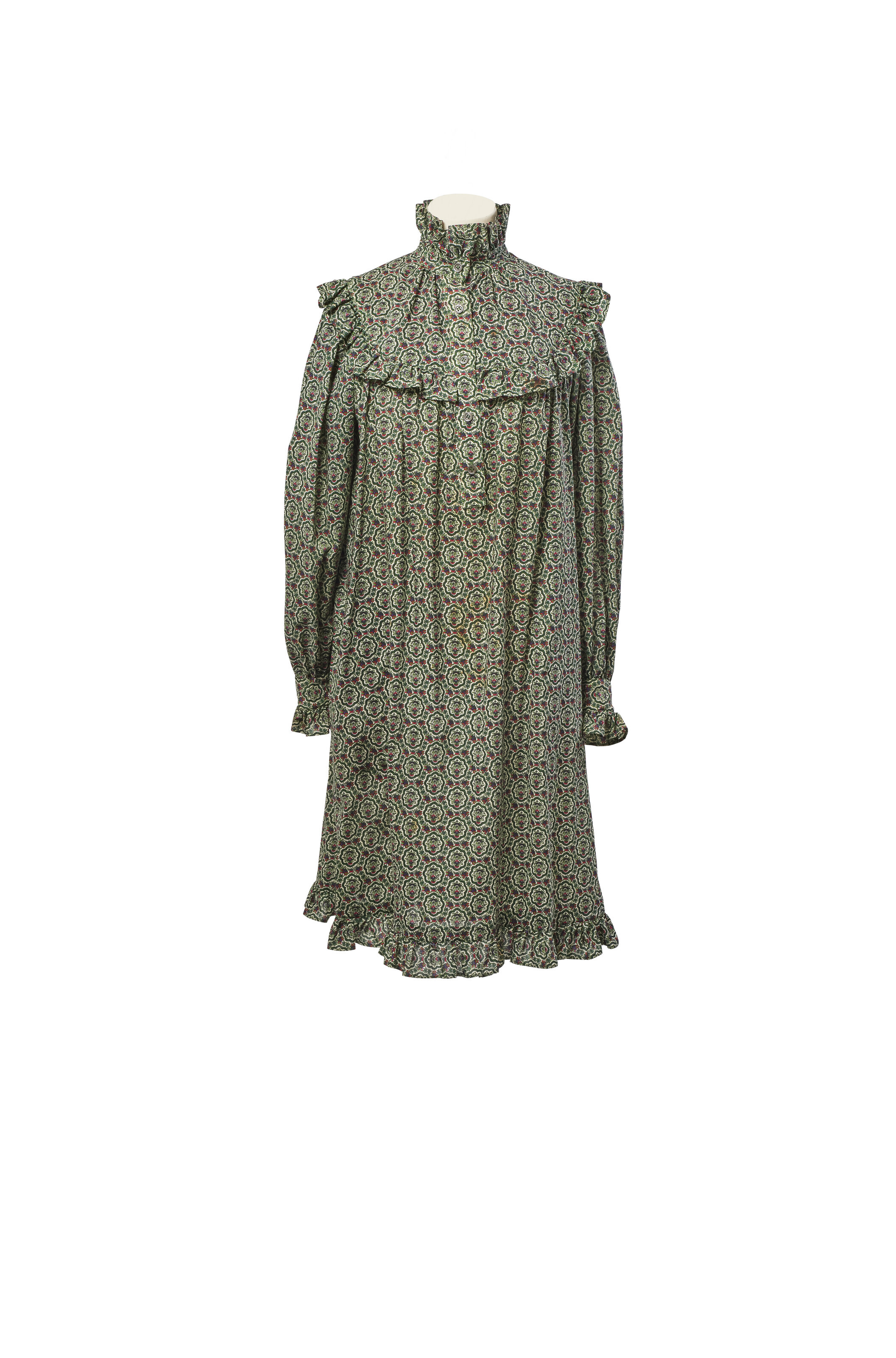 SAINT LAURENT RIVE GAUCHE AUTOMNE HIVER 1977-1978, ROBE DE COTON À ...