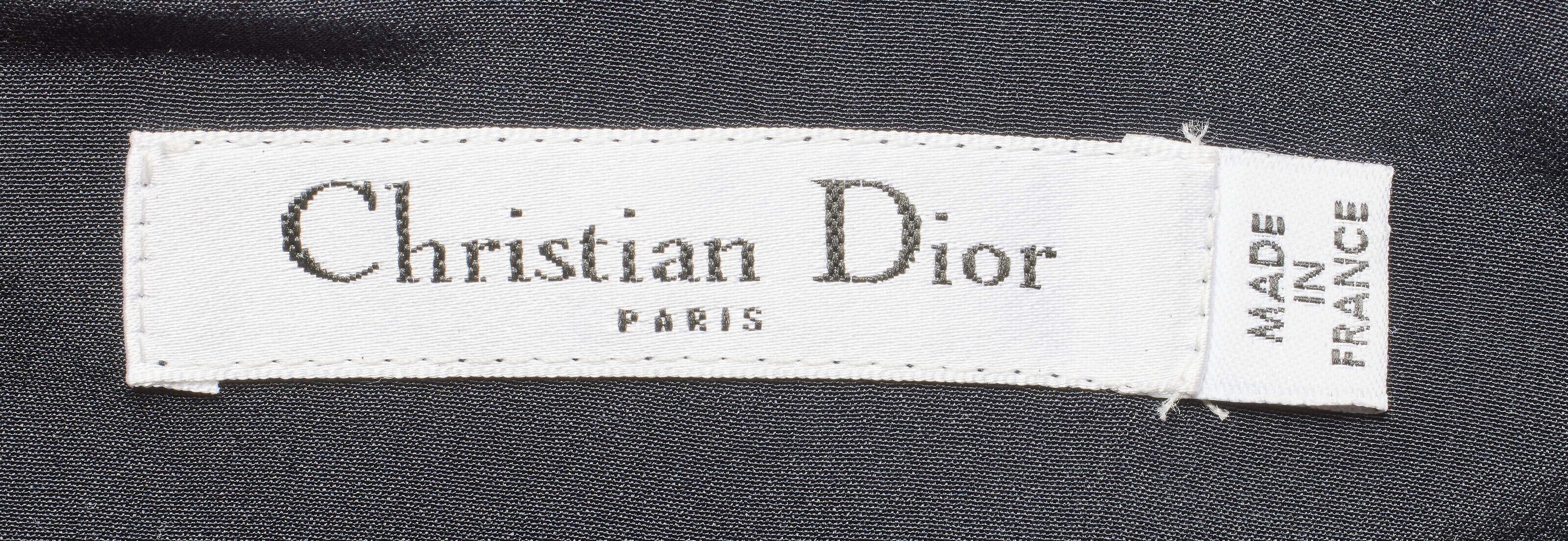 CHRISTIAN DIOR PAR RAF SIMONS PRE FALL 2013 ROBE DE COCKTAIL DE SATIN CUIR NOIR MANCHES LONGUES JUPE EVASEE Christie s