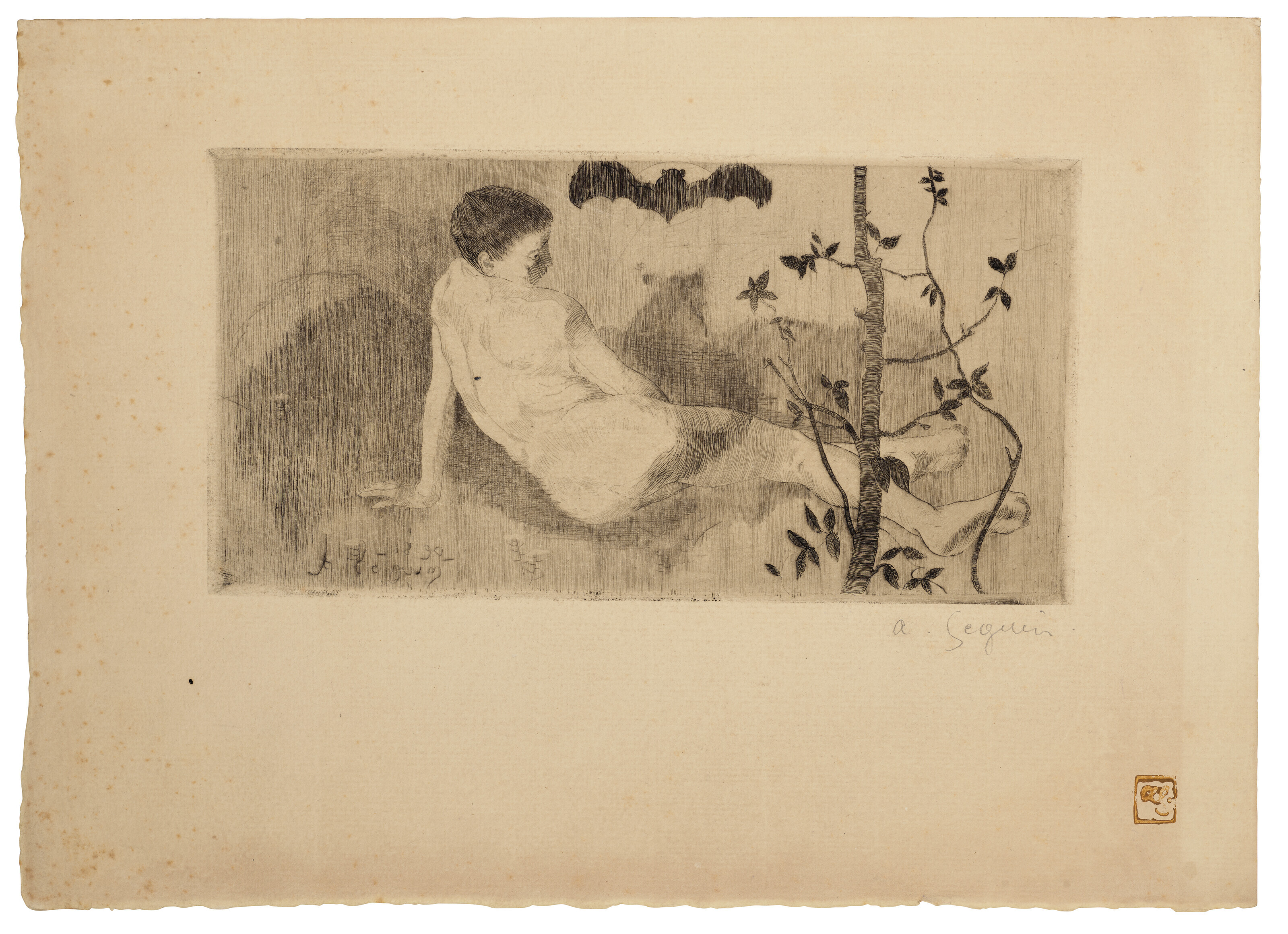 Catalog image of Nu à la chauve-souris (Nude in a shadow of a Bat)