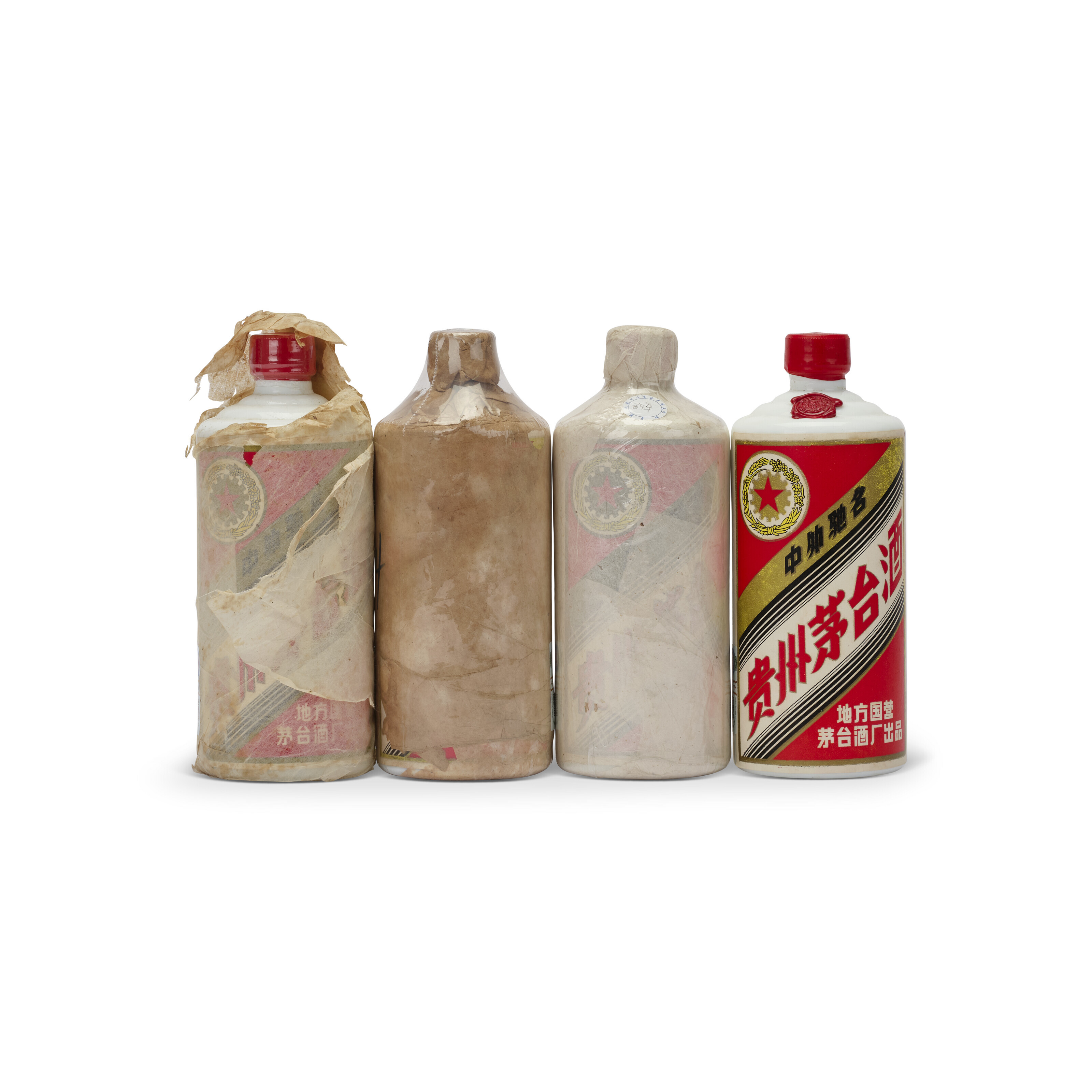 WuXing Three Great Revolution Moutai 1979, 酱香型- 53度封膜完好，瓶身生产日期清晰，无棉纸，酒 标有轻微磨损1瓶（540ml）本场拍卖所有茅台酒（包括本拍卖品）只可安排中国大陆境内运送，或于我们上海的仓库提取。All Moutai in this  Sale (including this lot) can 
