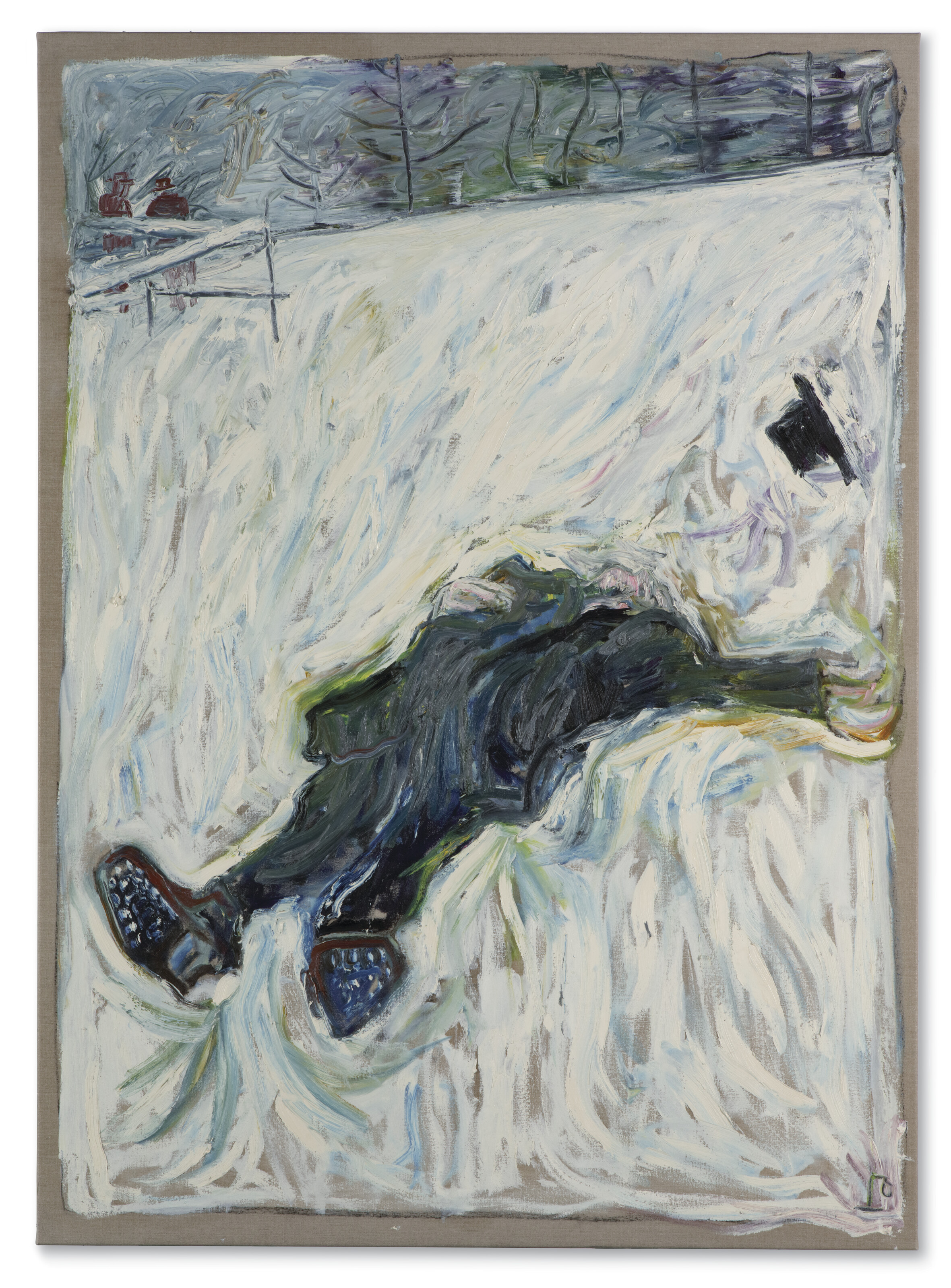 BILLY CHILDISH (B. 1959), Robert Walser dead in the Snow