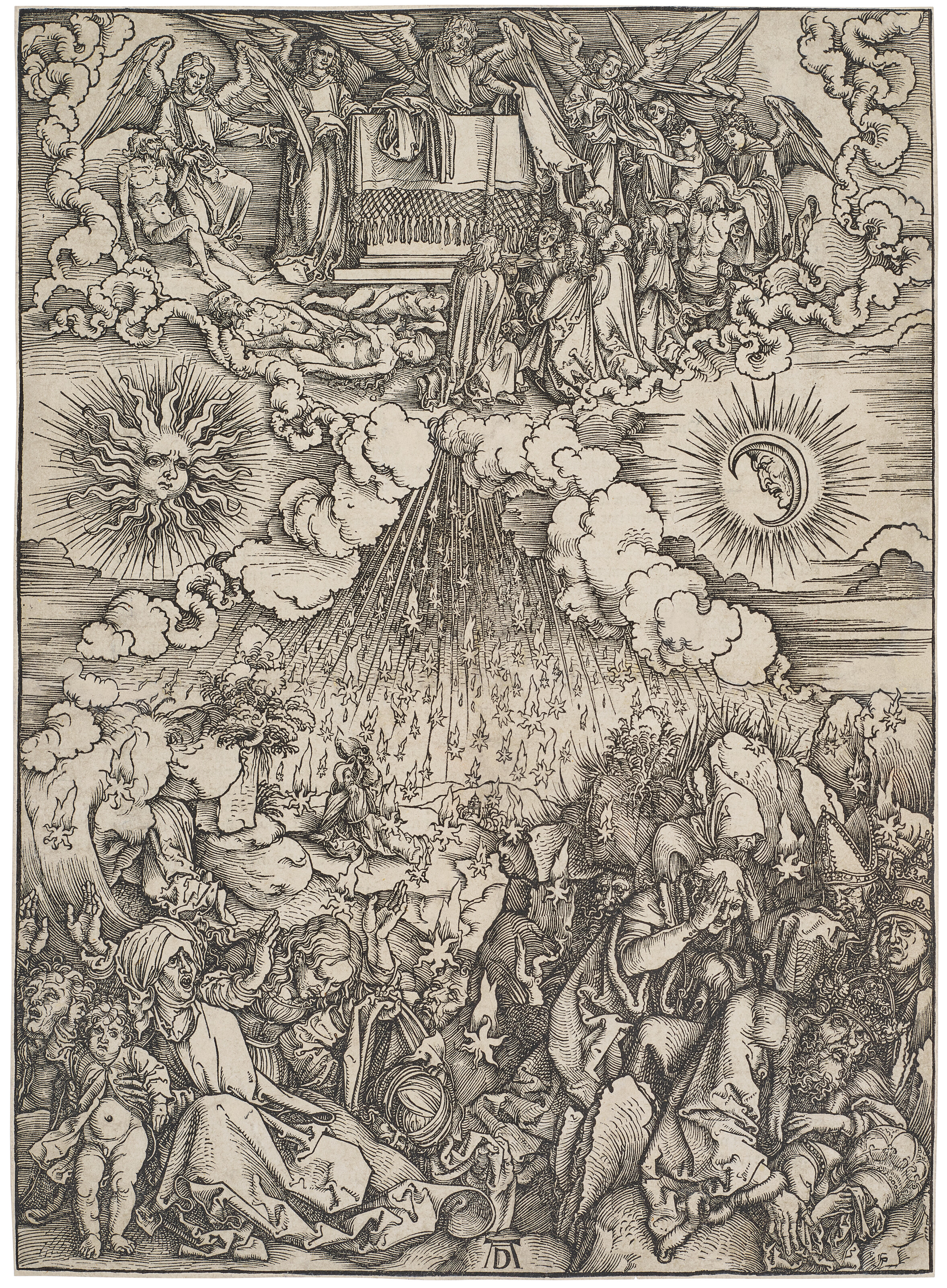 Albrecht Durer, The Opening of the Fifth and Sixth Seals, from: The Apocalypse, circa 1497-98, offered in Old Master Prints on 2 July 2024 at Christie's in London