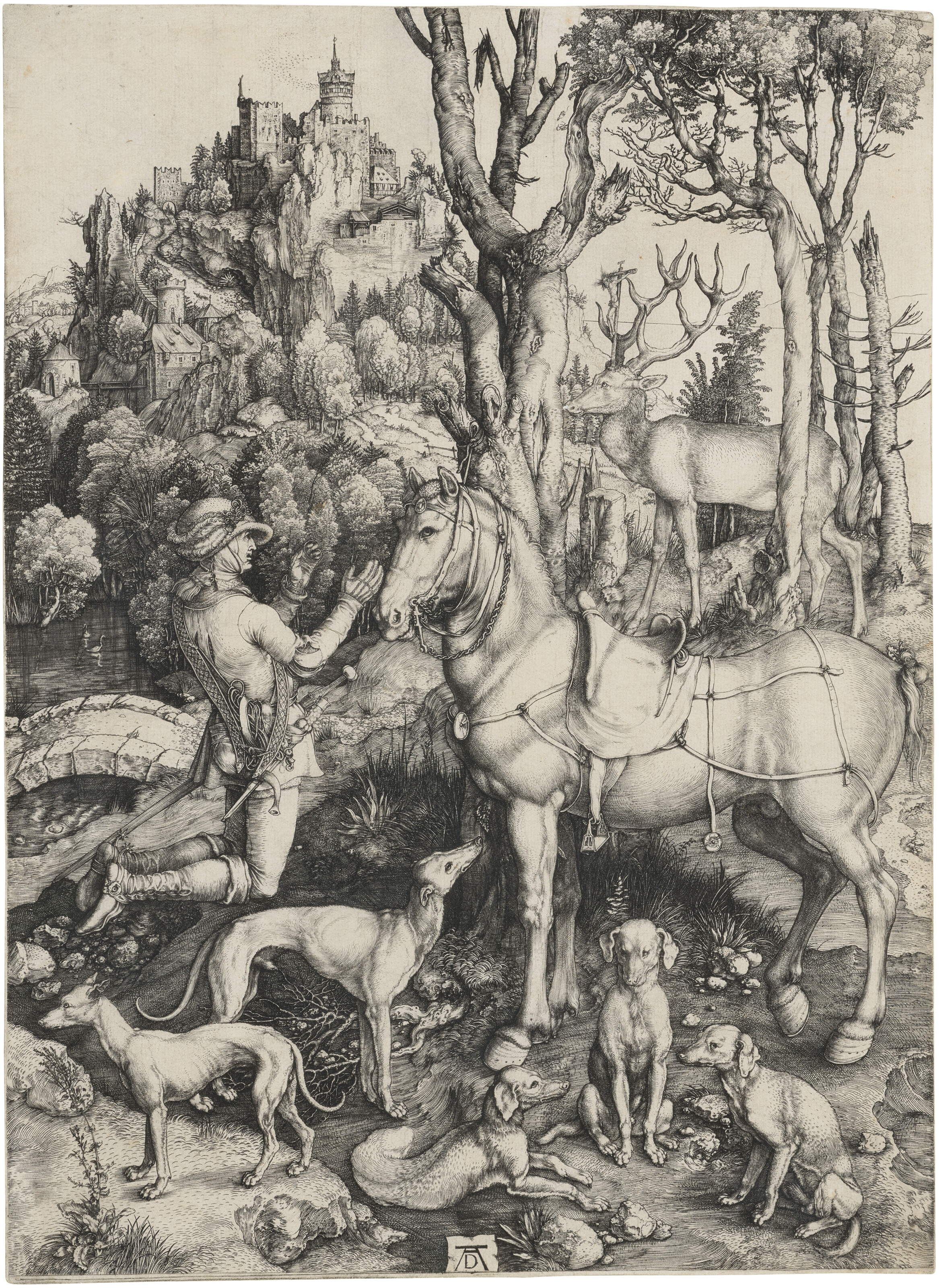 Albrecht Durer, Saint Eustace, circa 1501, offered in Old master prints on 2 July 2024 at Christie's in London