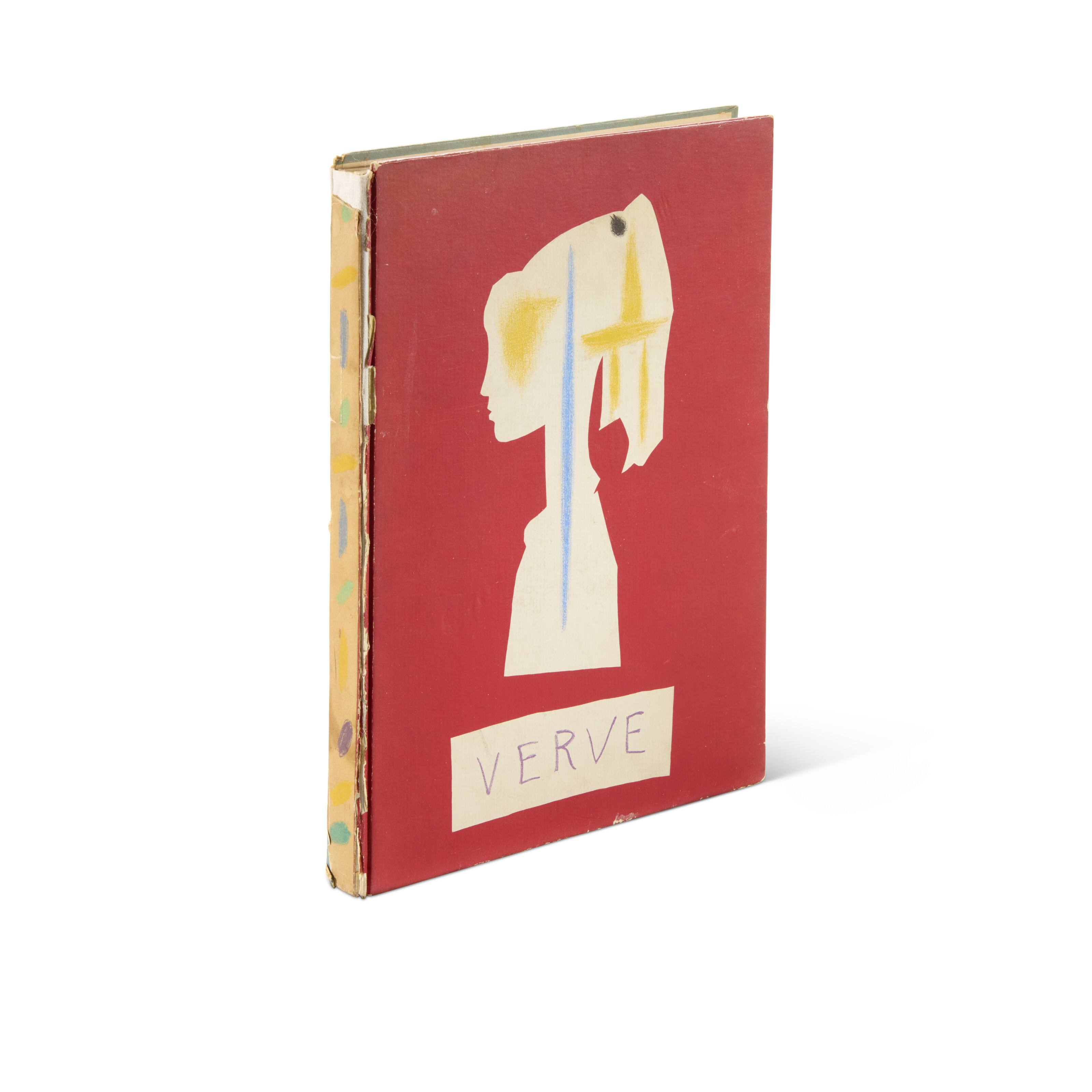 Pablo Picasso, Verve, Paris: Editions de la revue Verve [Teriade], 1954. A first edition double issue reproducing a series of 180 drawings executed by Picasso in Vallauris in late 1953 and early 1954. Its covers depict Lydia Corbett (Sylvette David) in silhouette profile, offered in Picasso Ceramics until 1 July 2024 at Christie's Online