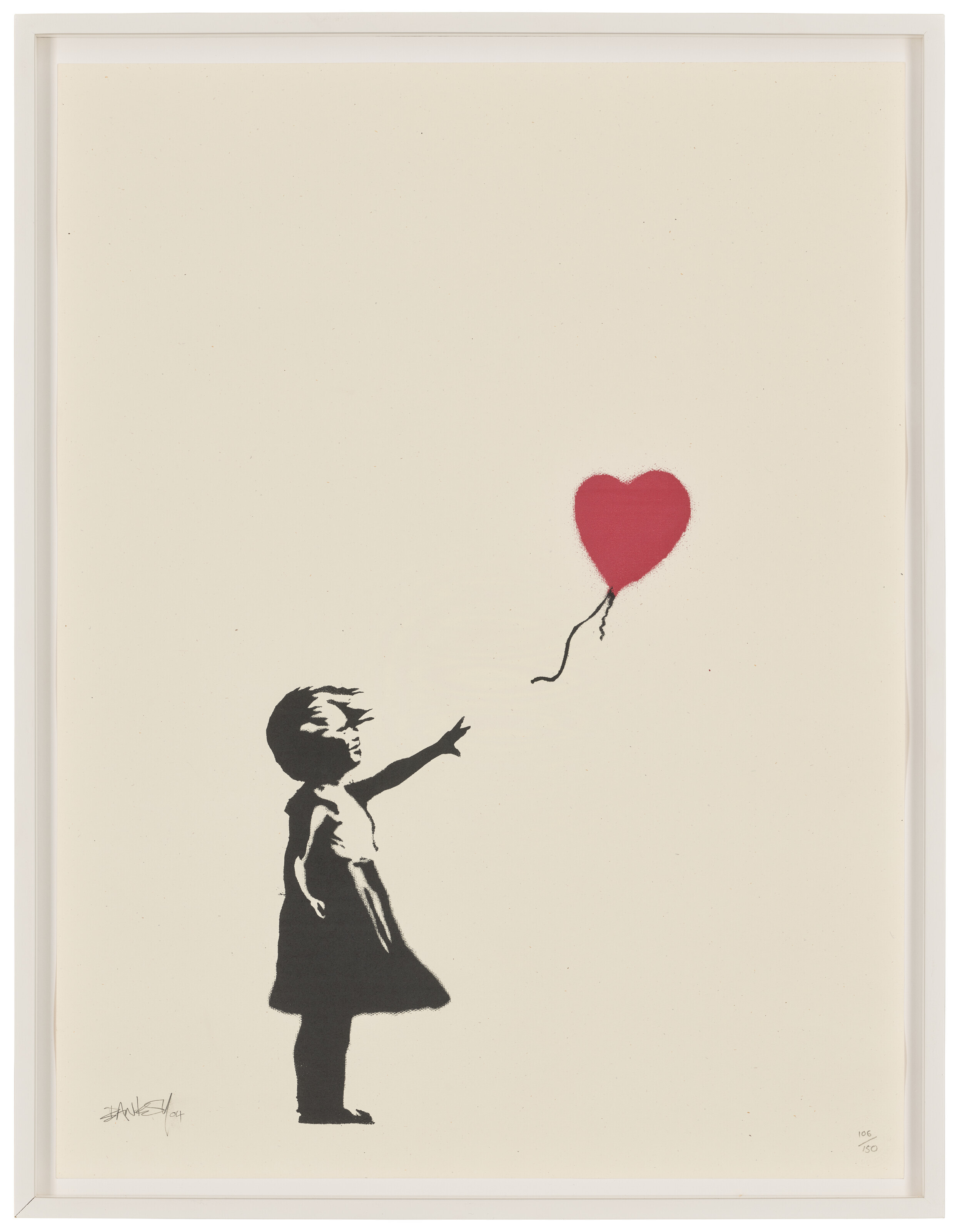 BANKSY Girl with Balloon GOLD WCP特別版 COA Girl with Balloon – Colour AP (Gold) | Banksy | 2023 | Sotheby's