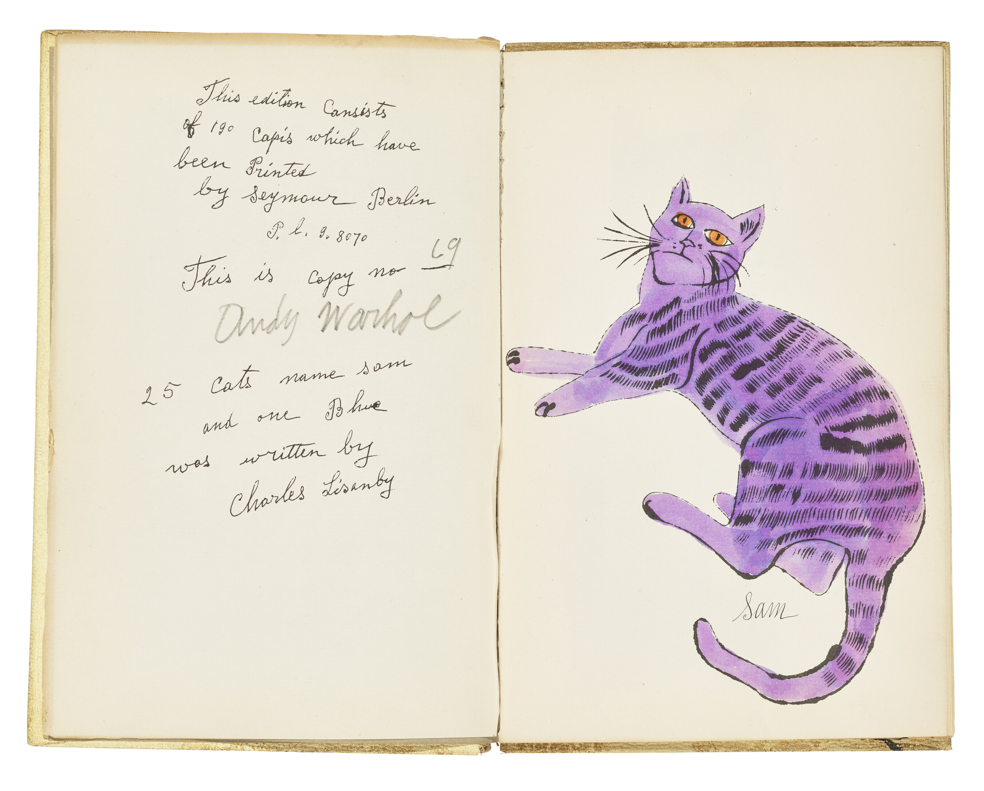 ANDY WARHOL (1928-1987), 25 Cats Name(d) Sam and one Blue