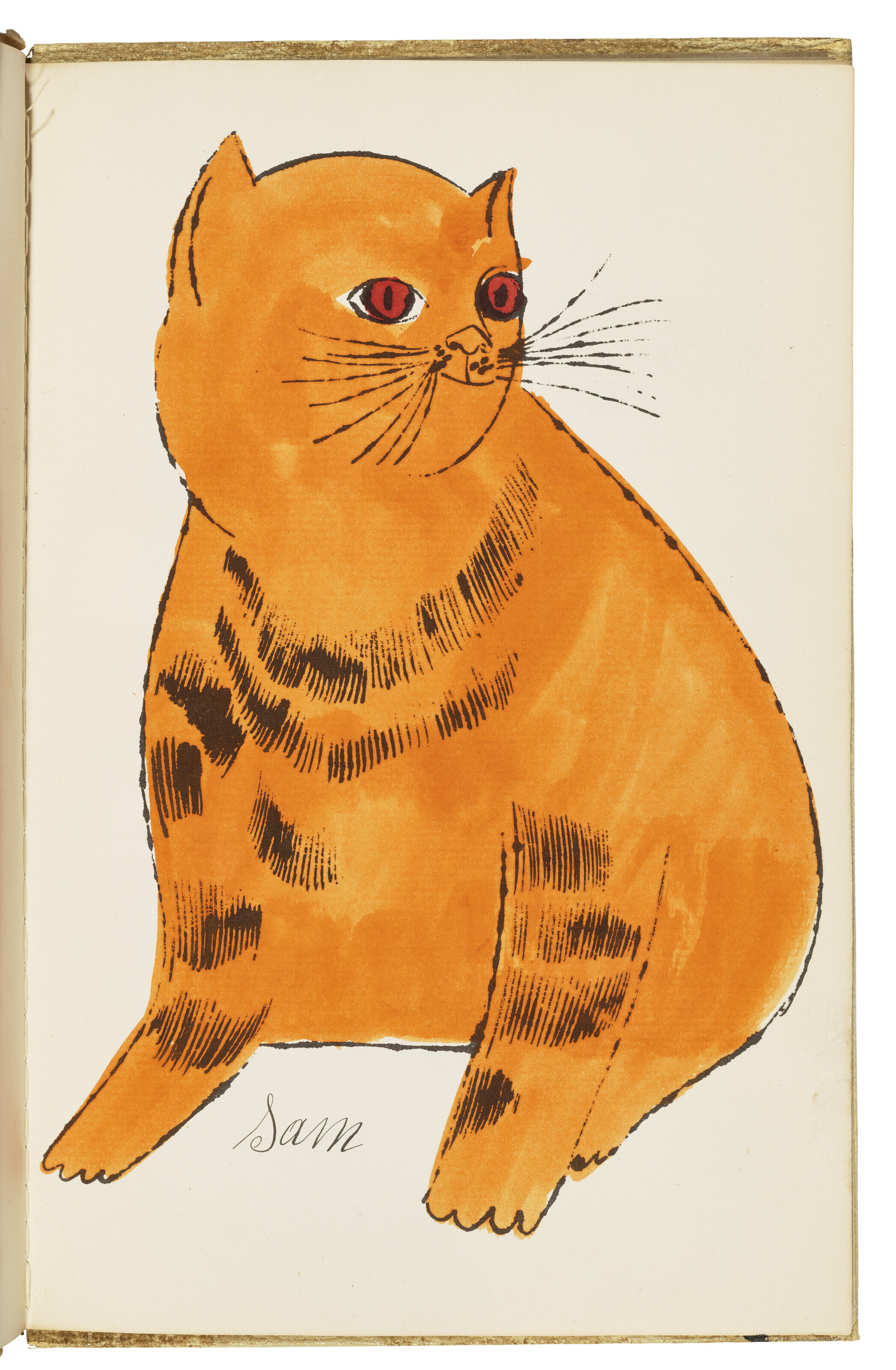 Lithographie Andy Warhol 'One Blue Pussy' Chat - édition Limitée 1980 Signée Avec Certificat