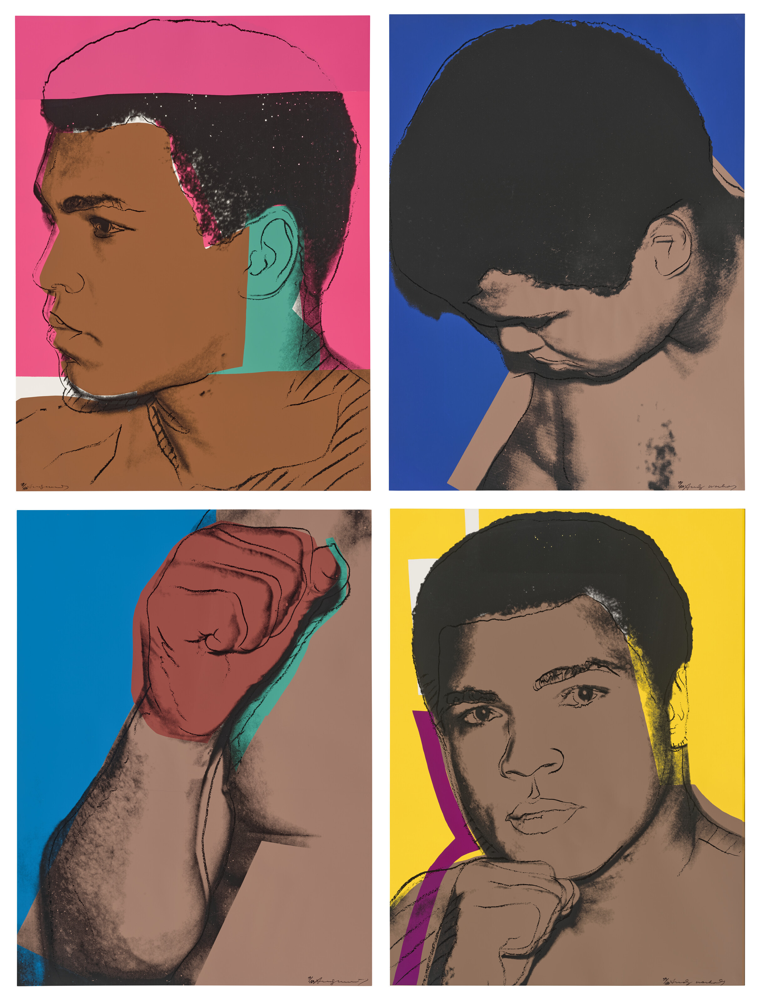 Andy Warhol, Muhammad Ali, 1978, offered in Prints and Multiples until 27 March 2024 at Christie's Online