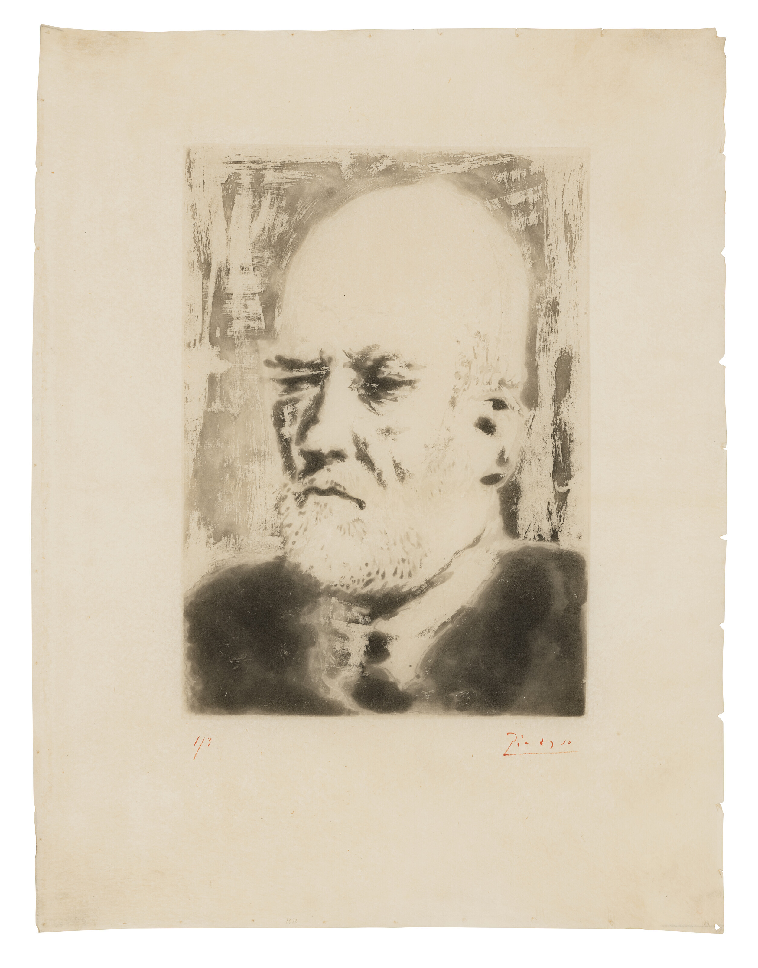 PABLO PICASSO (1881-1973), Portrait de Vollard II, from: La Suite