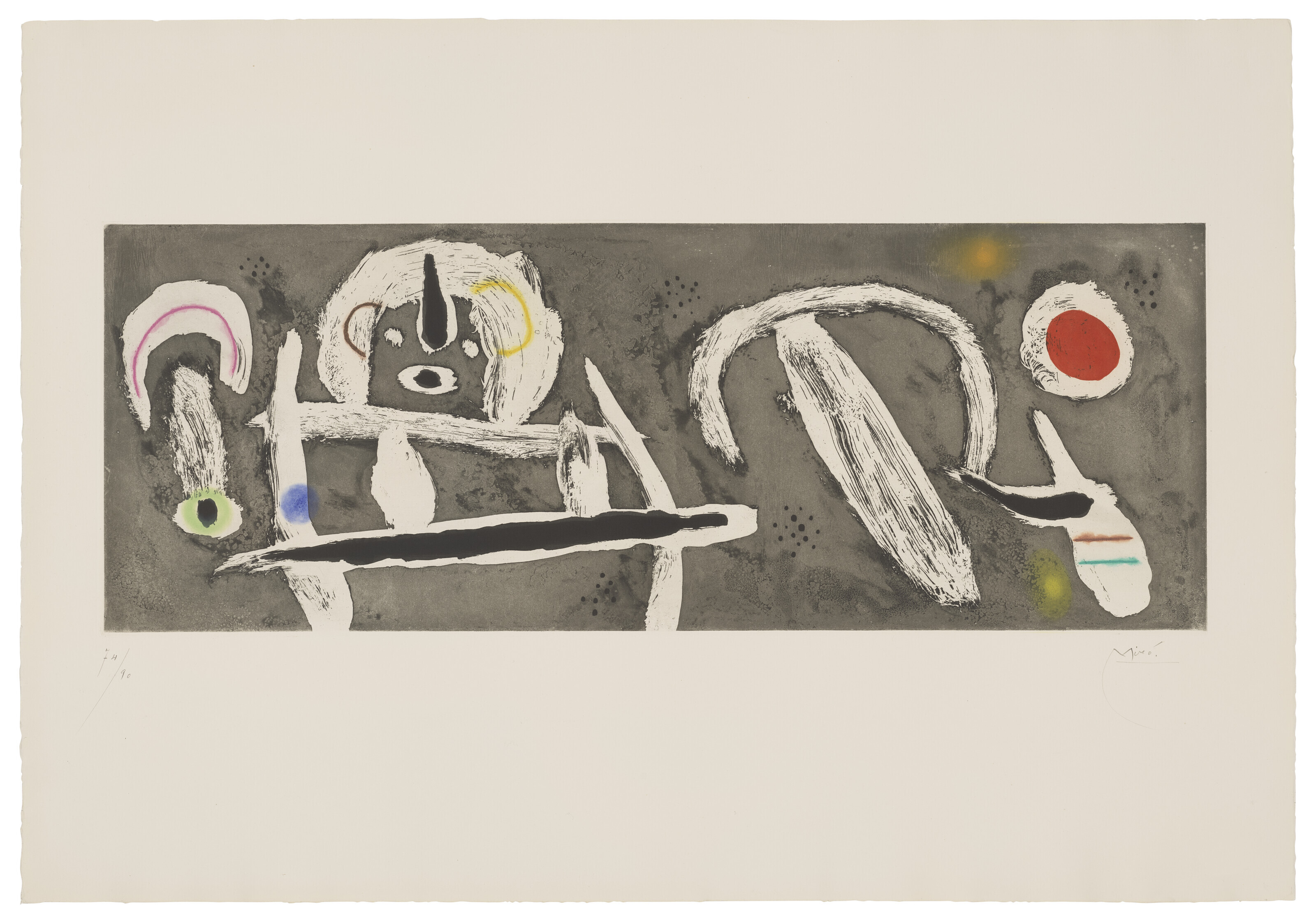 Joan Miro、LE GRAND NU DEBOUT、画集画、新品額装付 JOAN MIRÓ (1893-1983), Les géants | Christie's