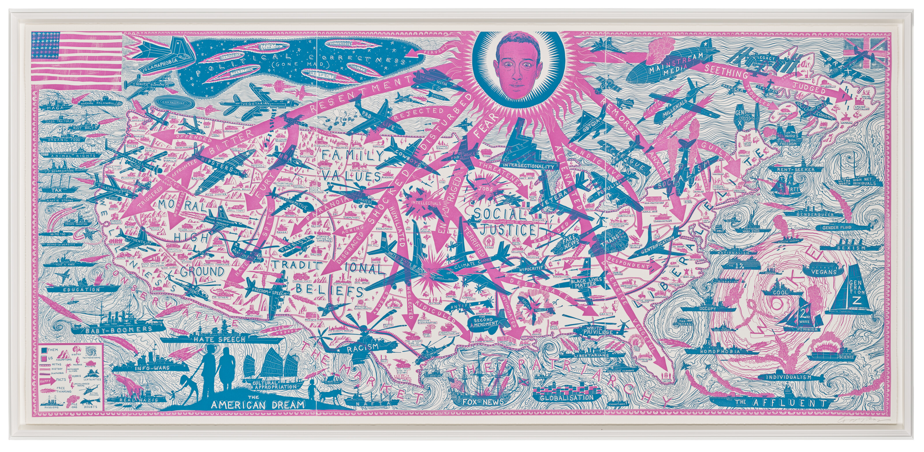 Grayson Perry, The American Dream (Pink and Blue), 2021, offered in Contemporary Edition until 1 October 2024 at Christie's Online