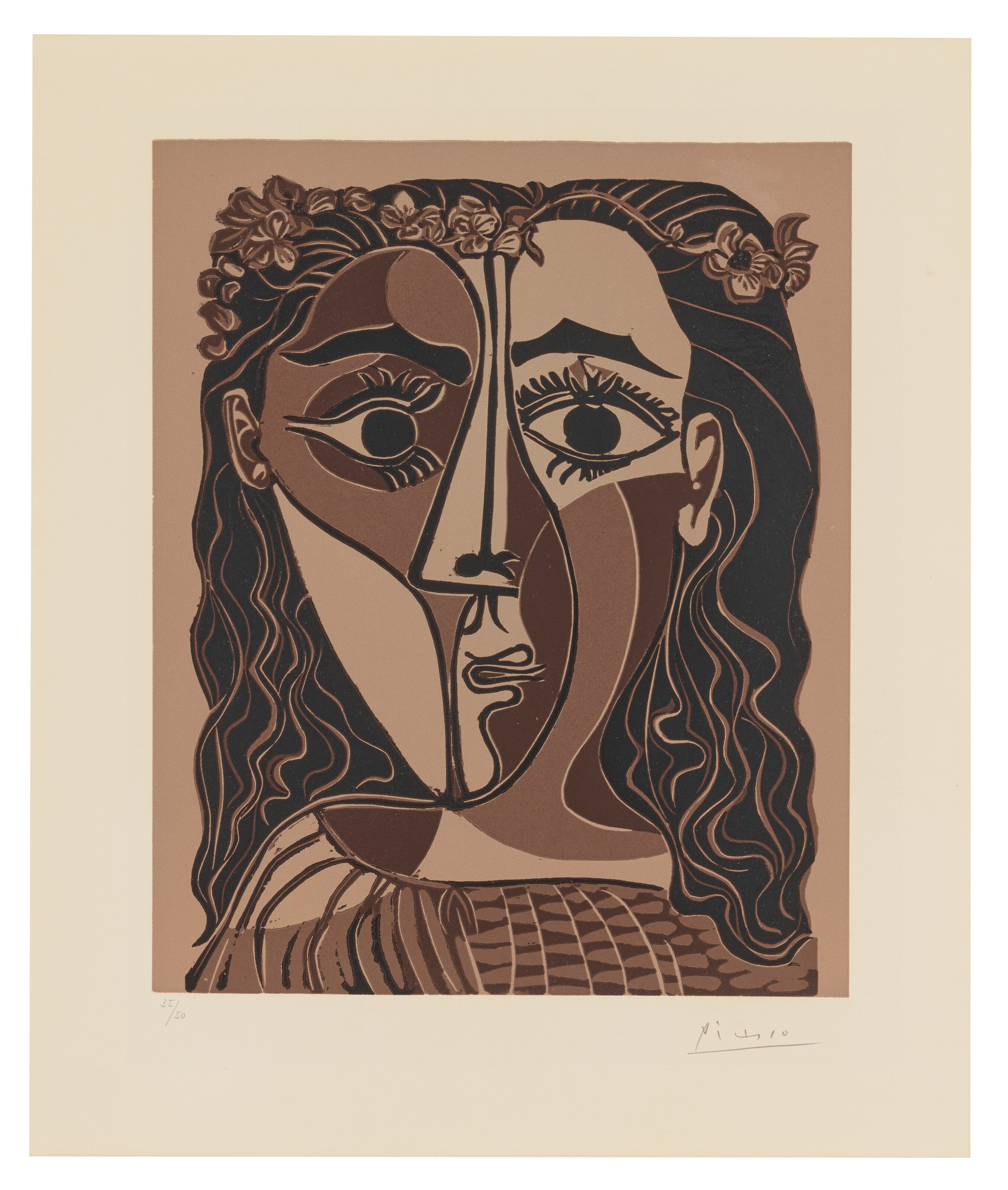PABLO PICASSO (1881-1973), Petite tête de femme couronnée | Christie's
