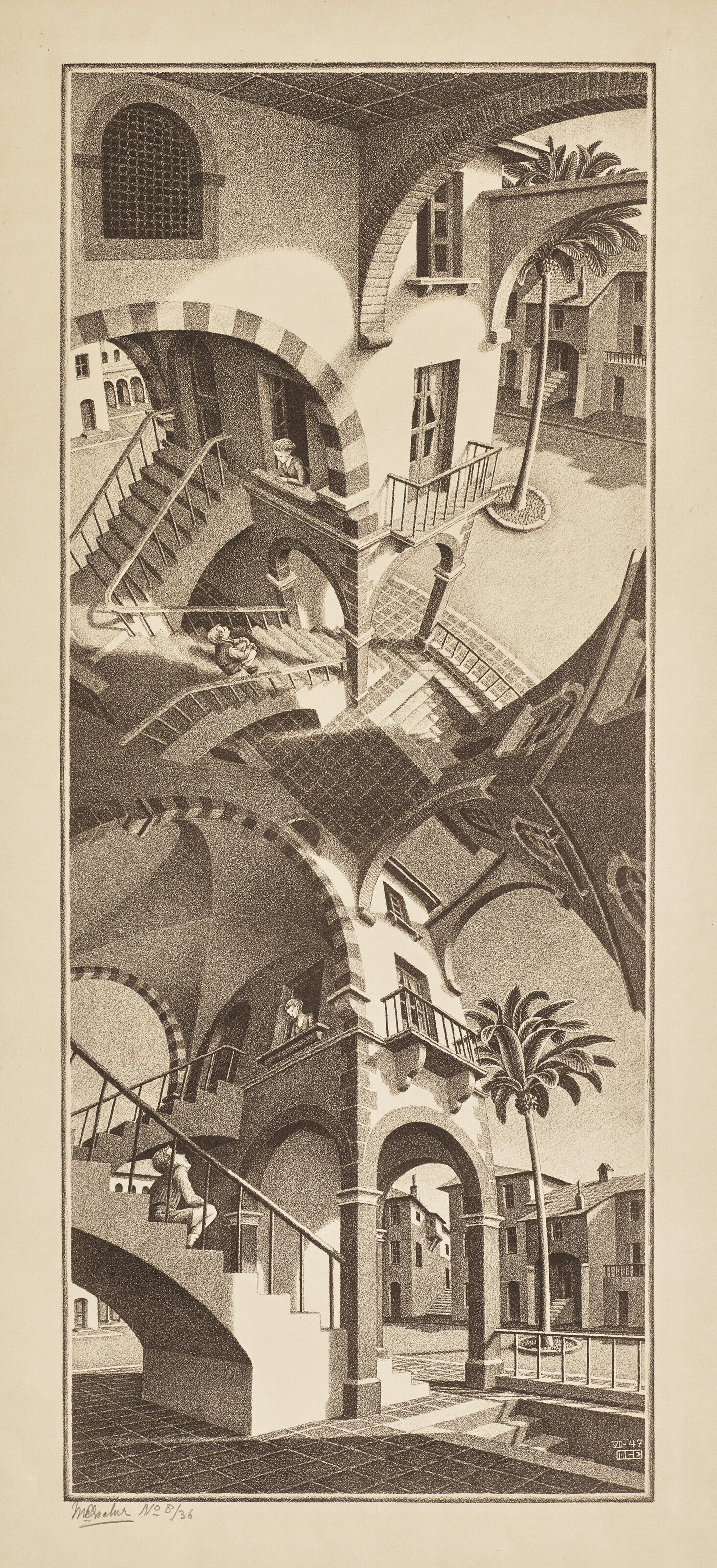 マー　絵画② Bonhams : M.C. Escher (1898-1972); The Second Day of