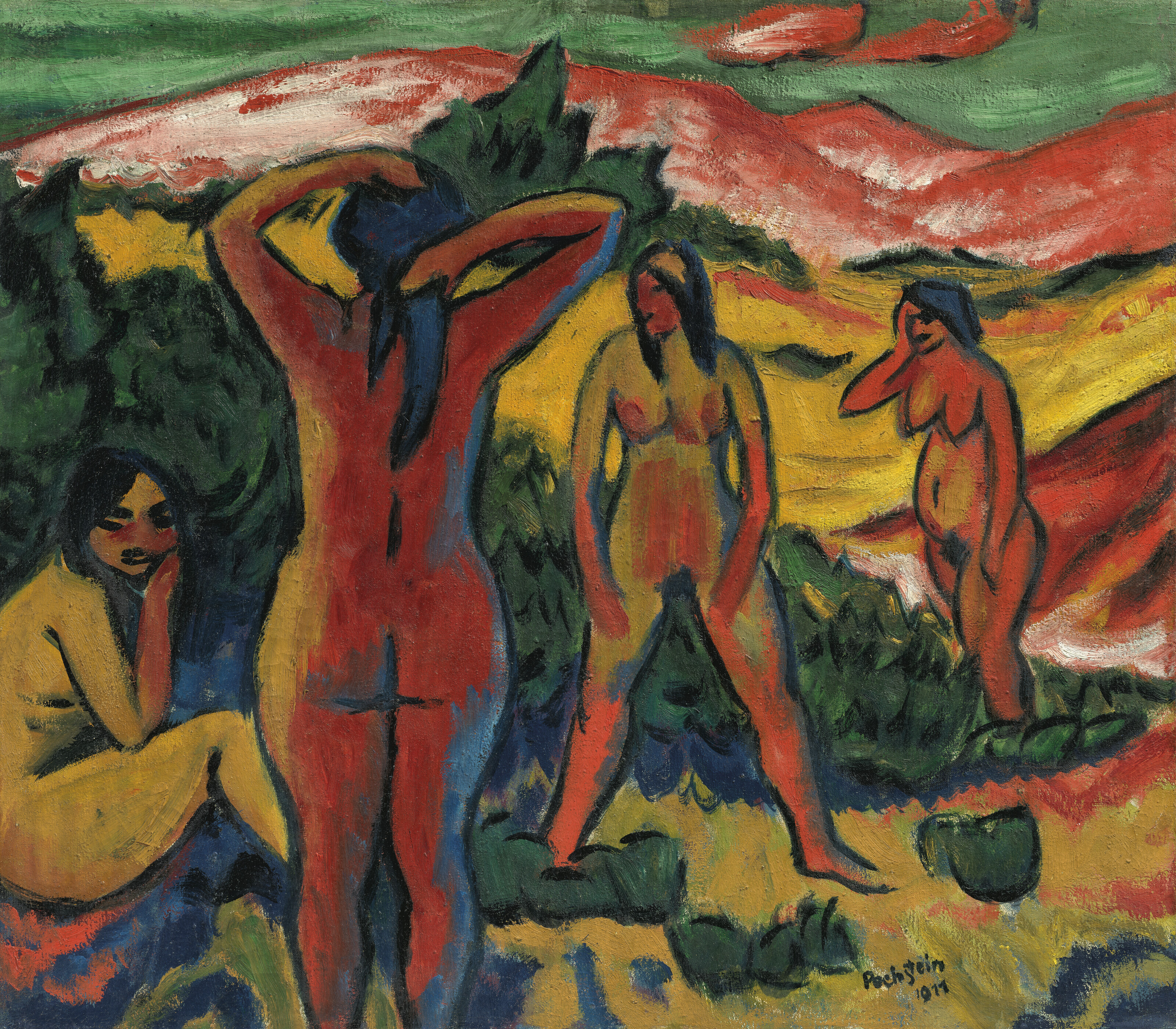 Hermann Max Pechstein, Abend in der Dune, 1911, sold for £2,460,000 on 7 March 2024 at Christie's in London