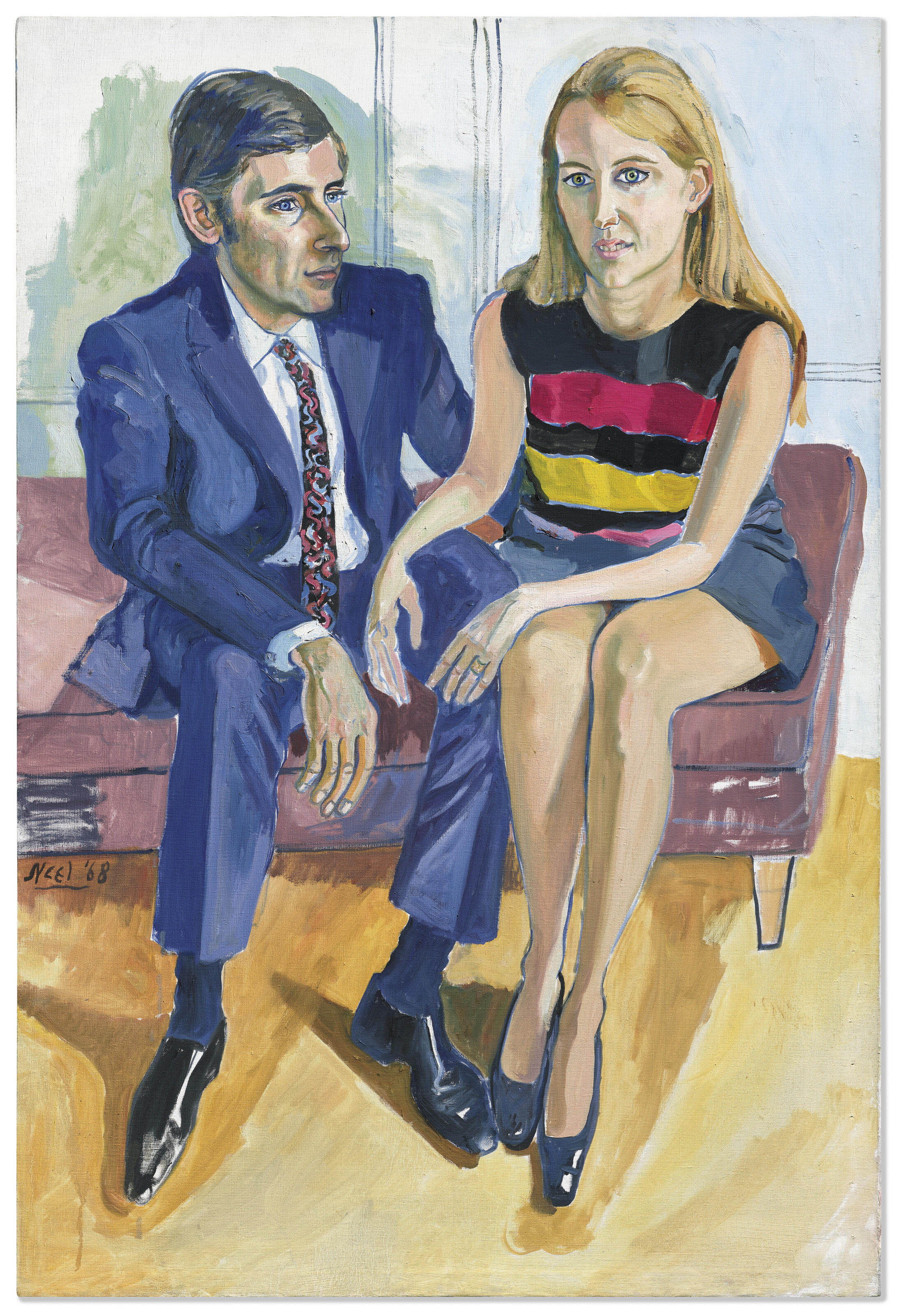 Alice Neel, David McKee and his First Wife Jane, 1968, offered in the 20th/21st Century: London Evening Sale on 7 March 2024 at Christie's in London