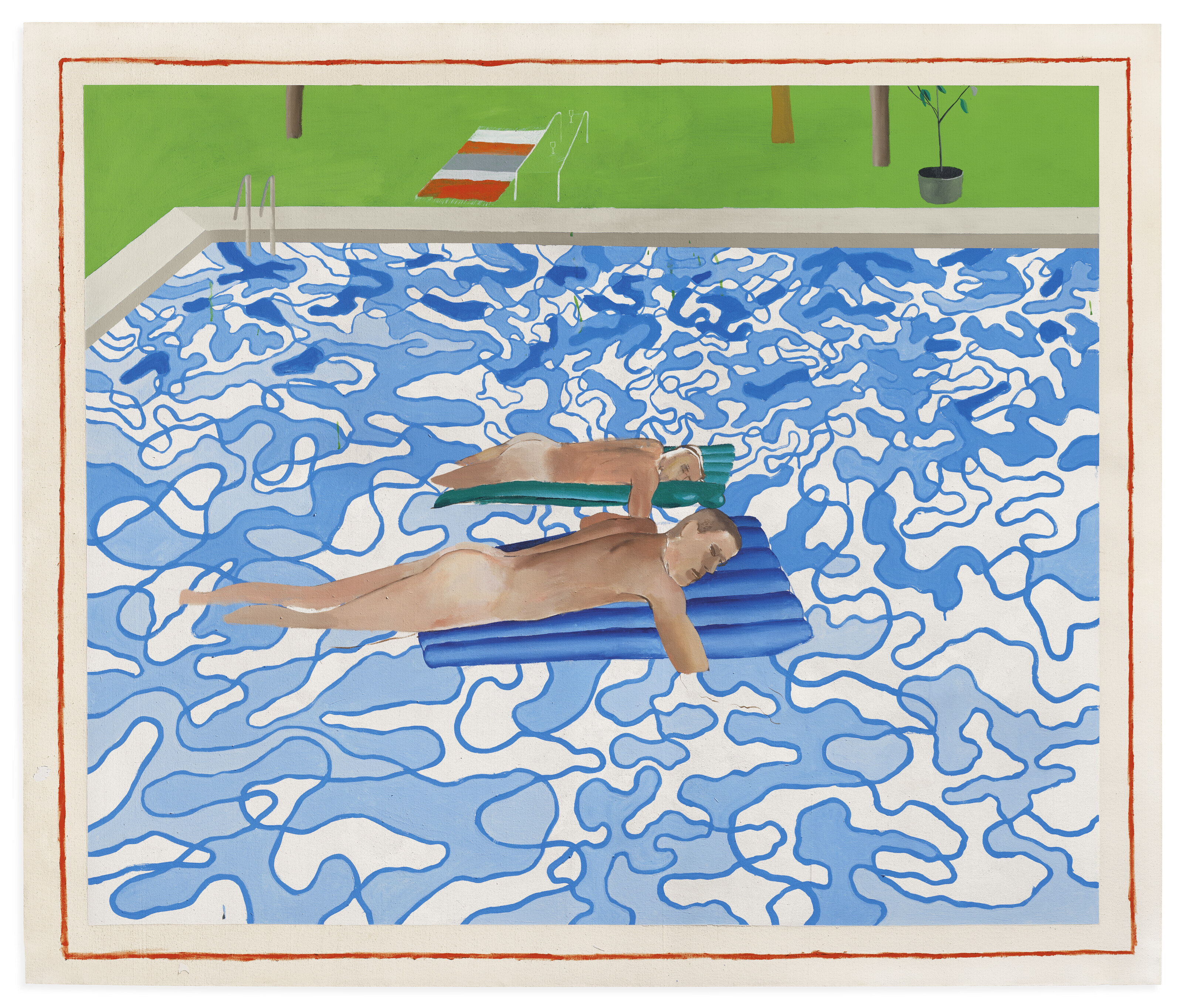 Lithographie Signée David Hockney 'California' - Numérotée Et Avec COA - Art Mural