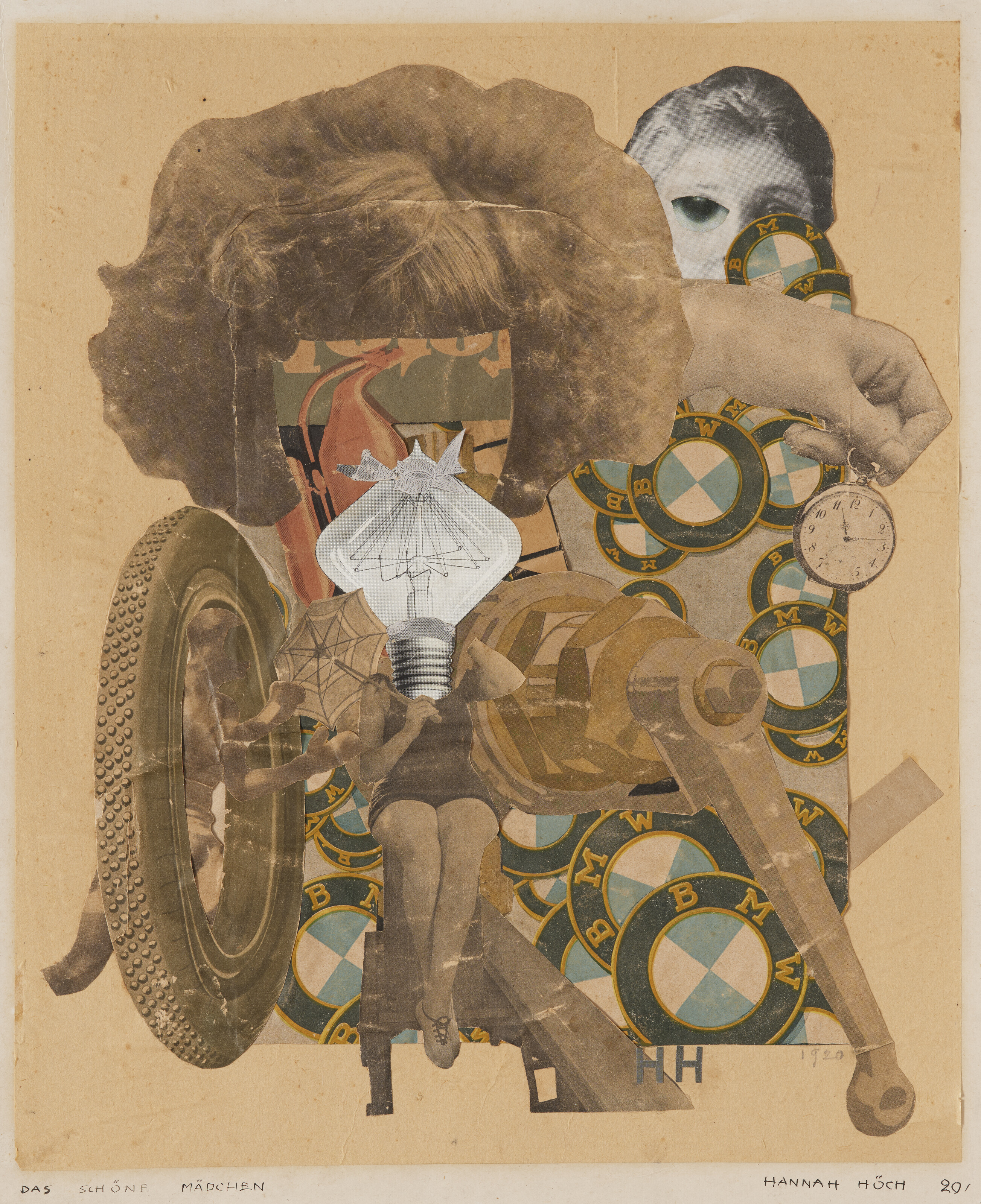 Hannah Hoch, Das schone Madchen (The Beautiful Girl), circa 1920, sold for £453,600 on 7 March 2024 at Christie's in London
