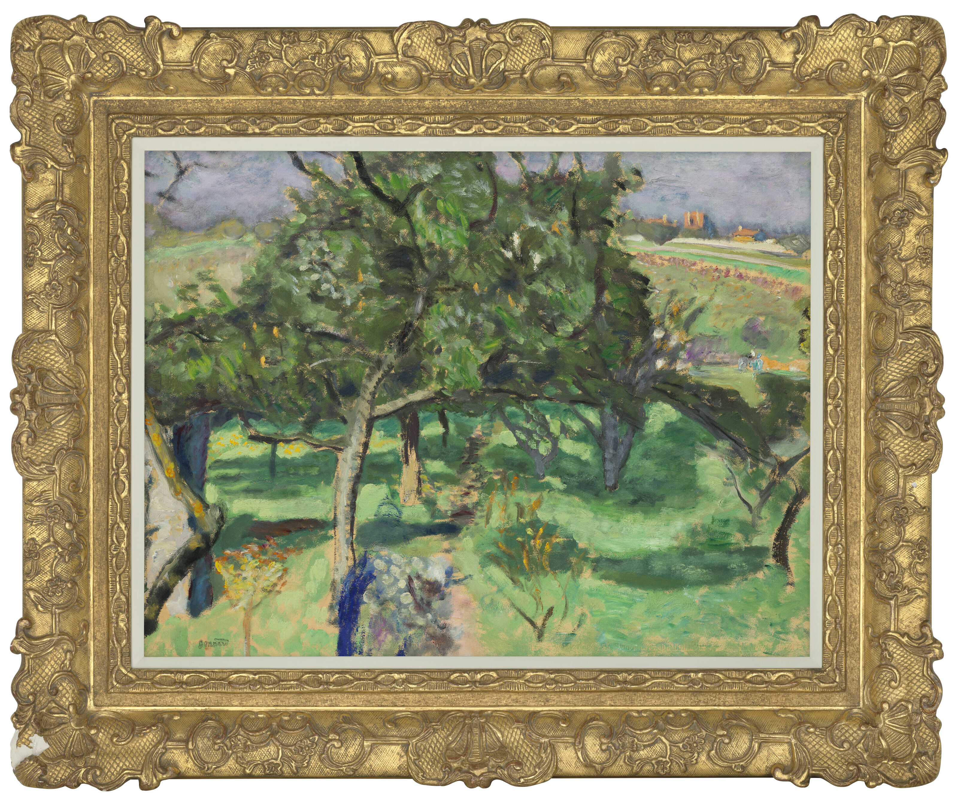 PIERRE BONNARD (1867-1947), Paysage, arbres fruitiers