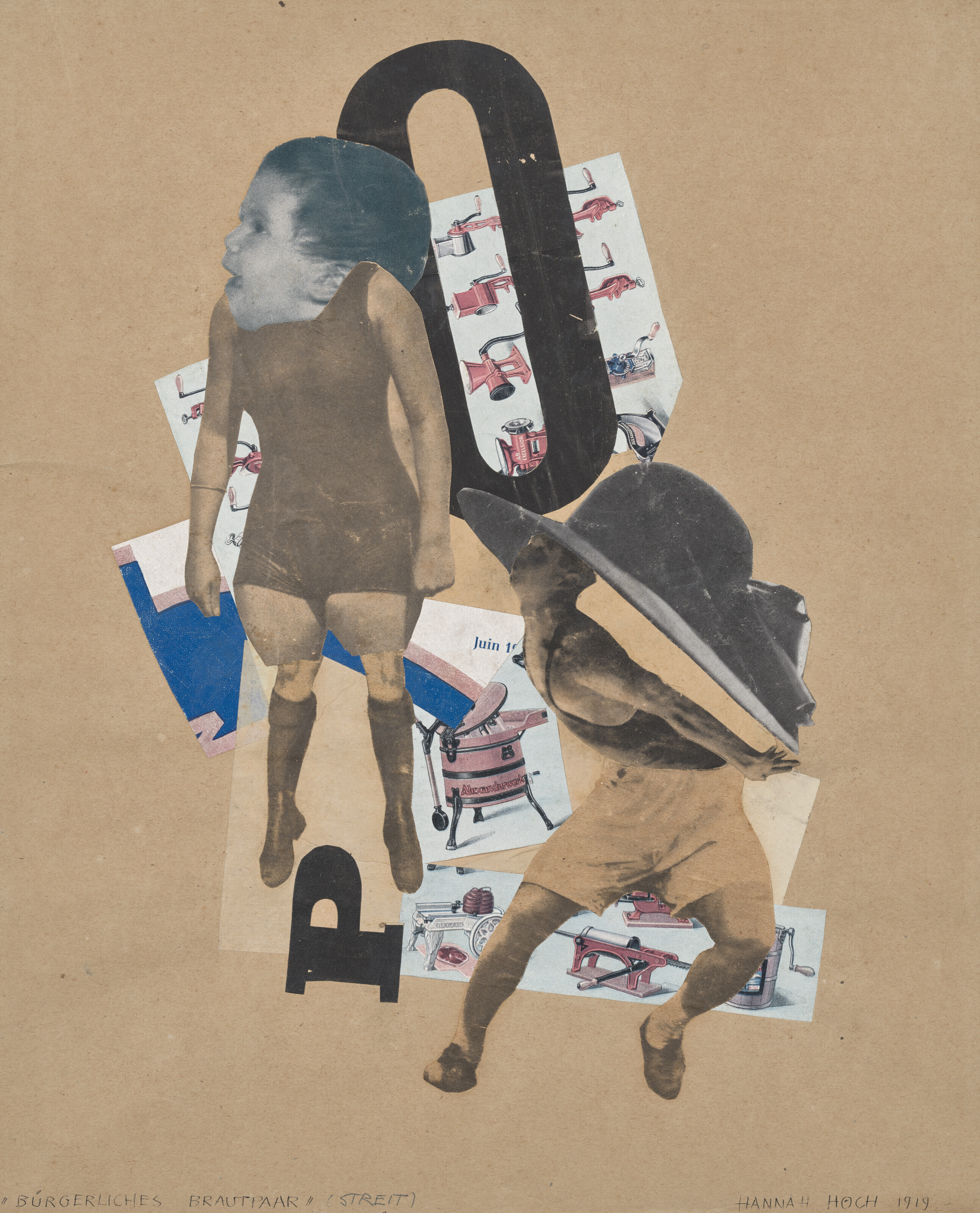 Hannah Hoch, Burgerliches Brautpaar (Streit), 1919, offered in the Impressionist and Modern Art Day and Works on Paper Sale on 8 March 2024 at Christie's in London
