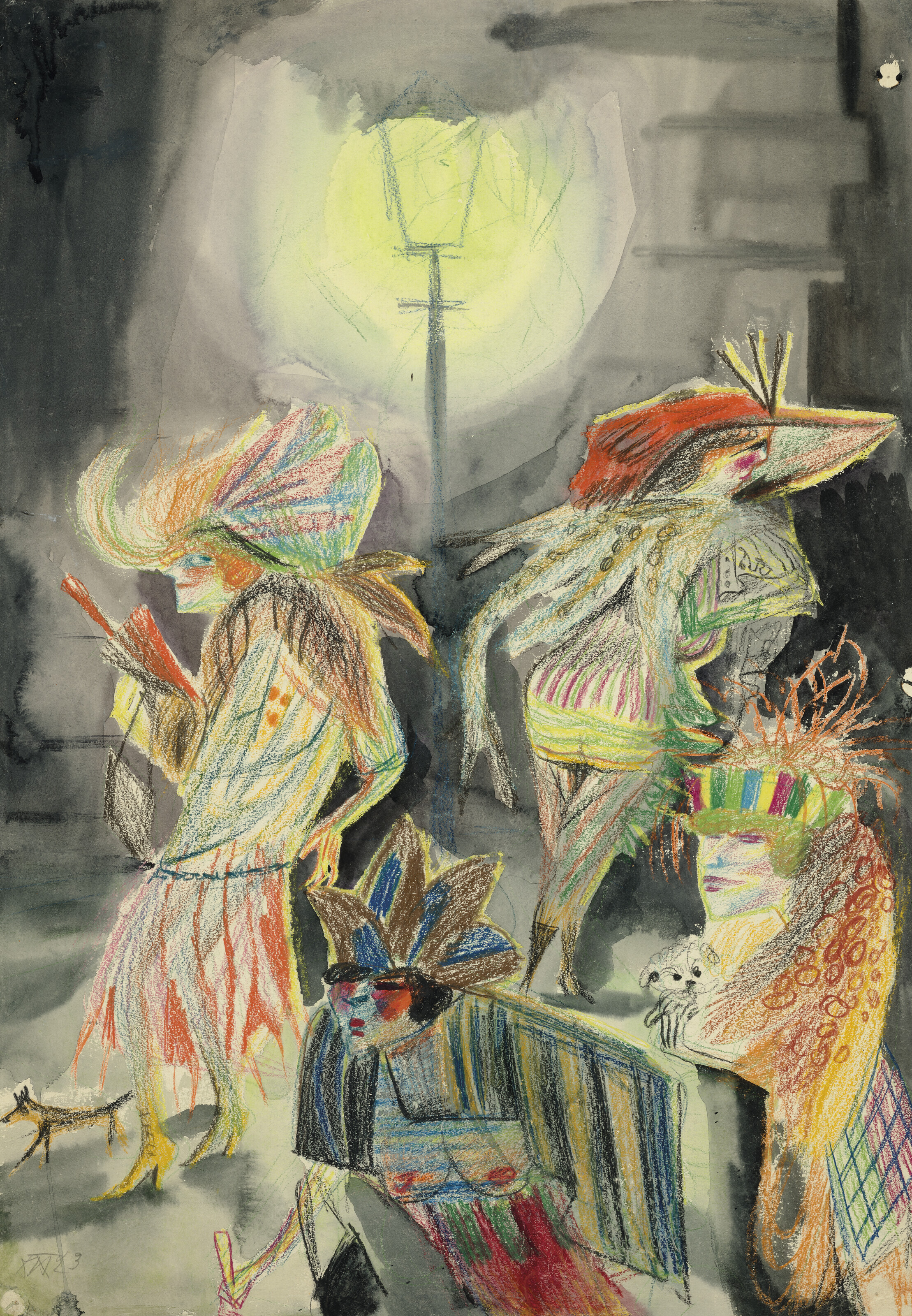 Otto Dix, Laterne (Die Motten und das Licht), 1923, offered in the Impressionist and Modern Art Day and Works on Paper Sale on 8 March 2024 at Christie's in London