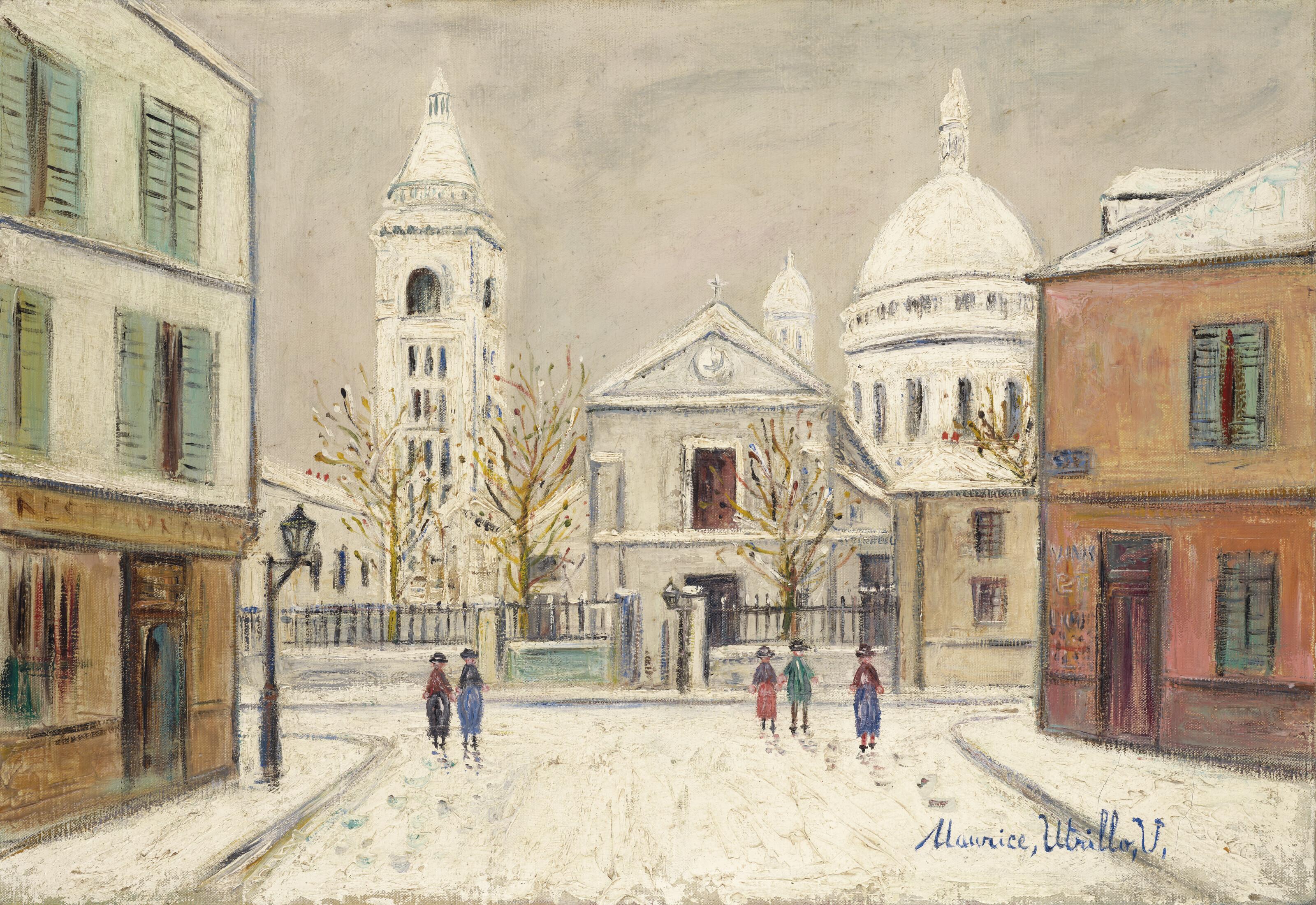 MAURICE UTRILLO (1883-1955), La Place du Tertre, sous la neige