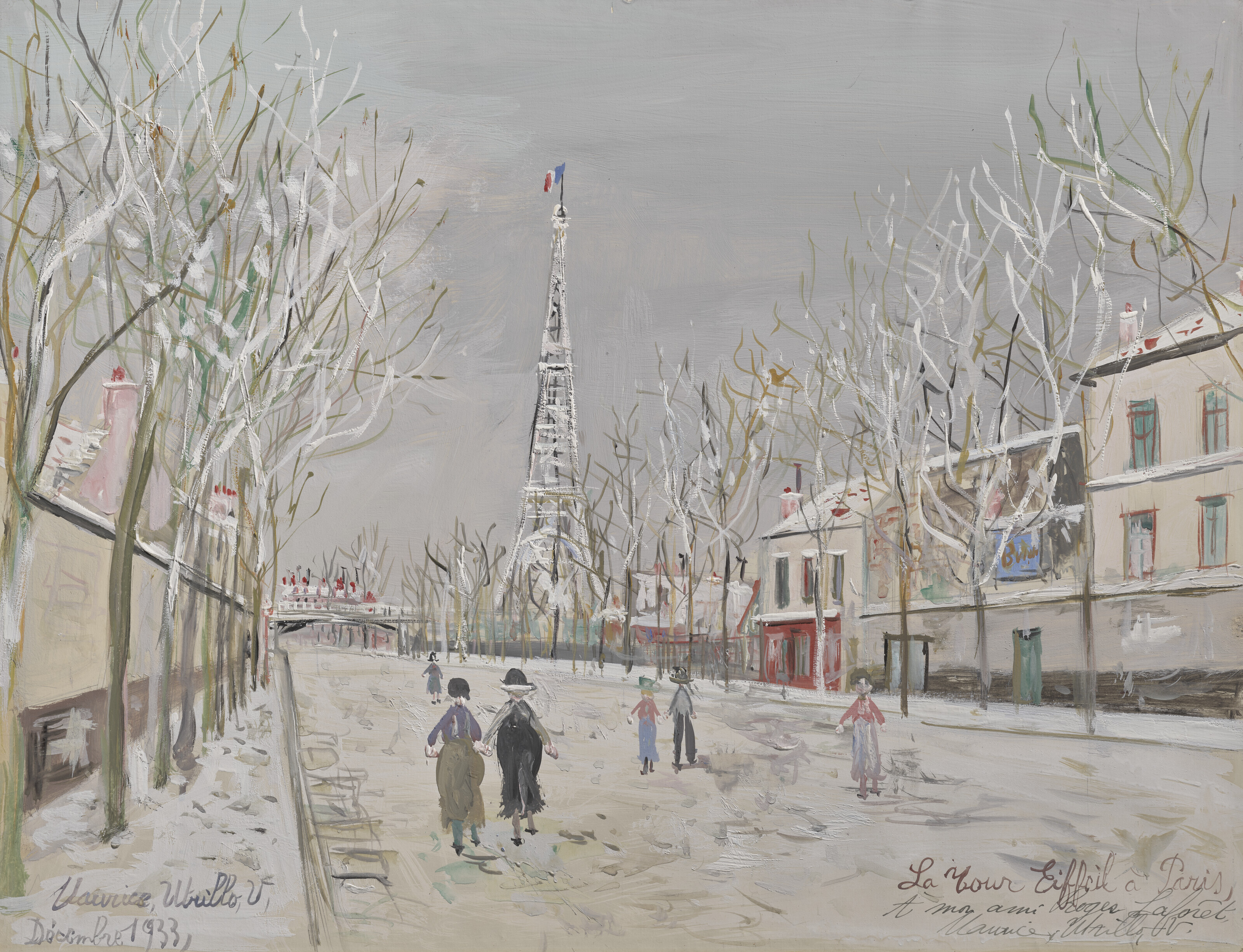 MAURICE UTRILLO (1883-1955), La Tour Eiffel à Paris sous la