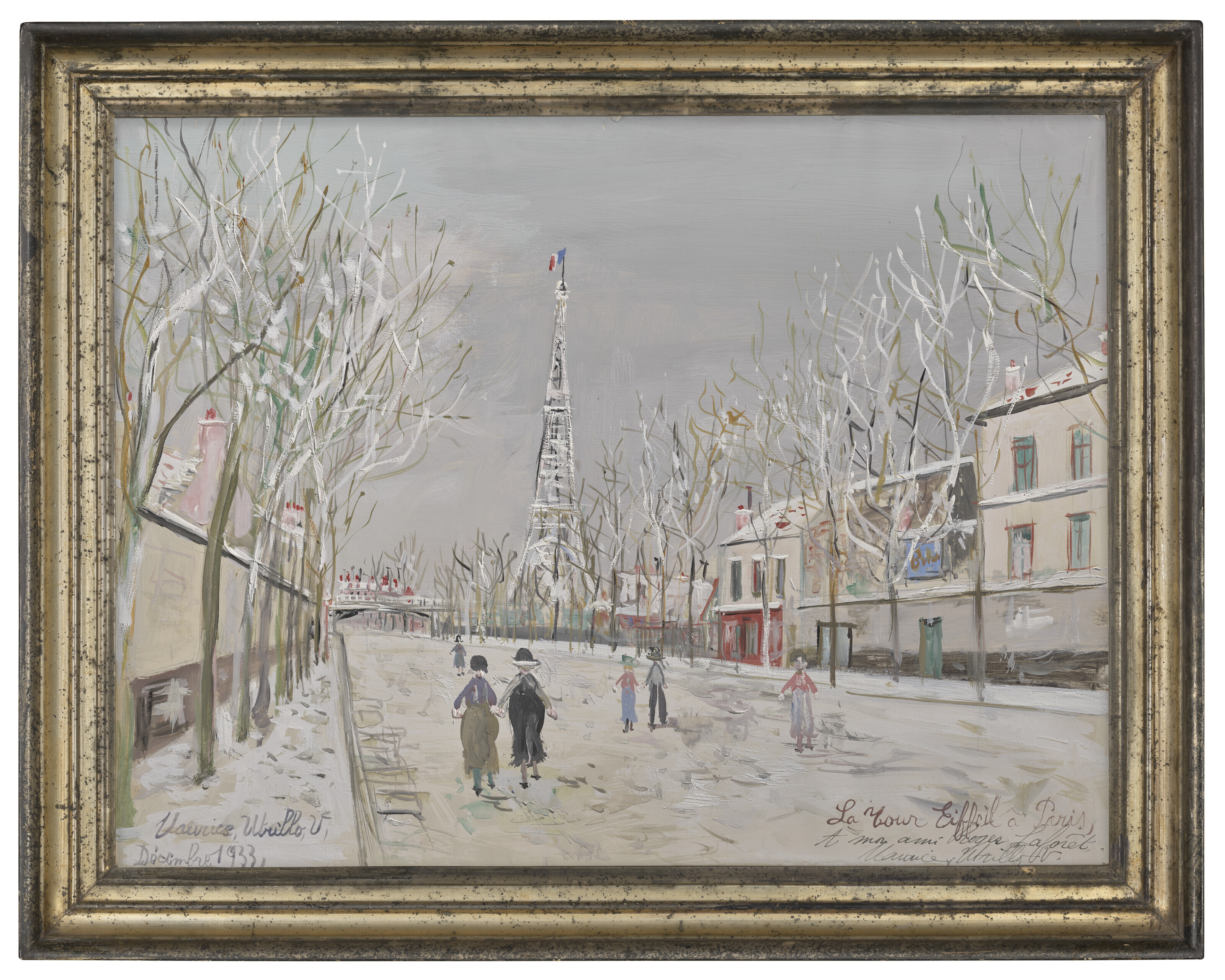MAURICE UTRILLO (1883-1955), La Tour Eiffel à Paris sous la neige