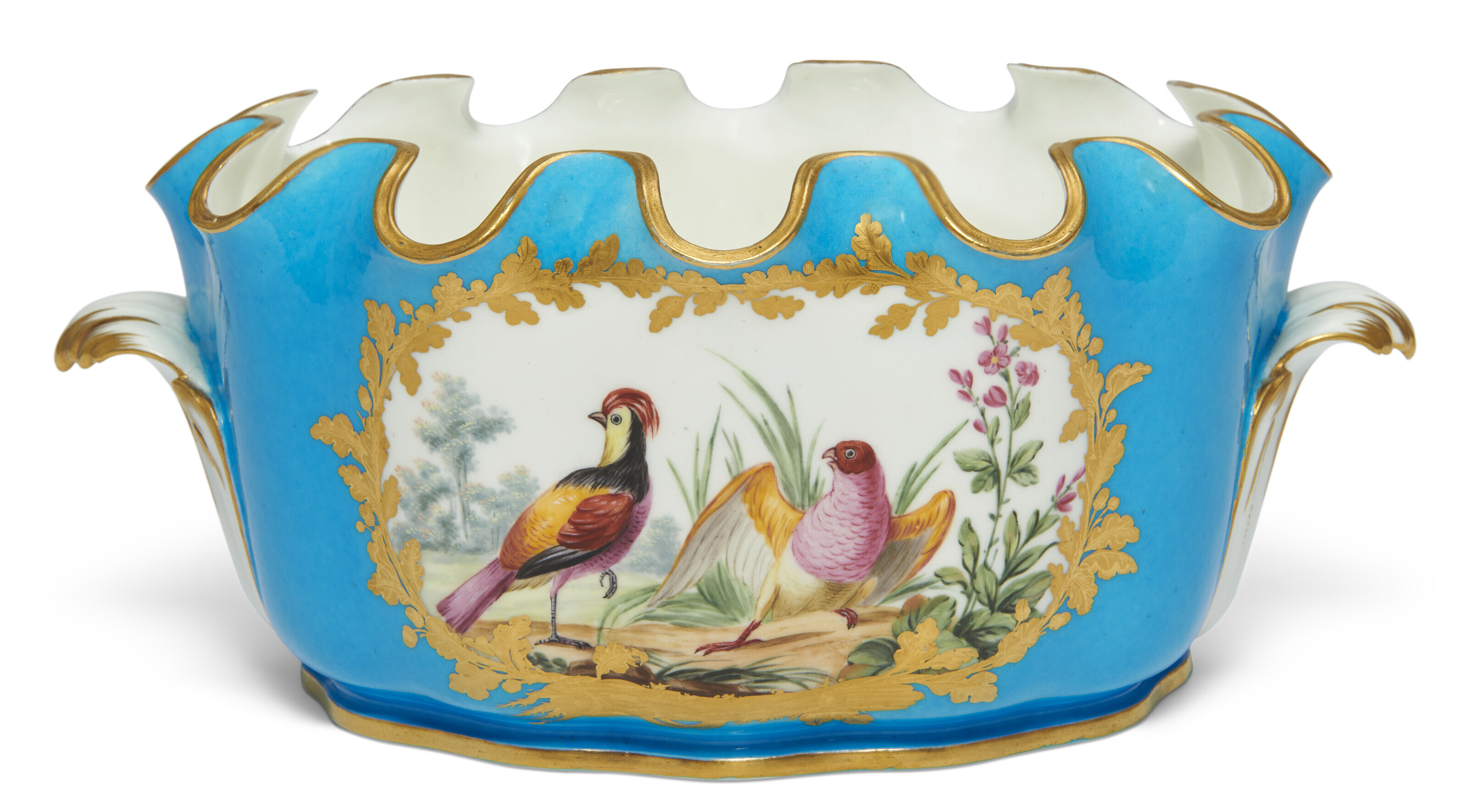 A SEVRES PORCELAIN BLEU CELESTE-GROUND MONTEITH PROBABLY FROM THE