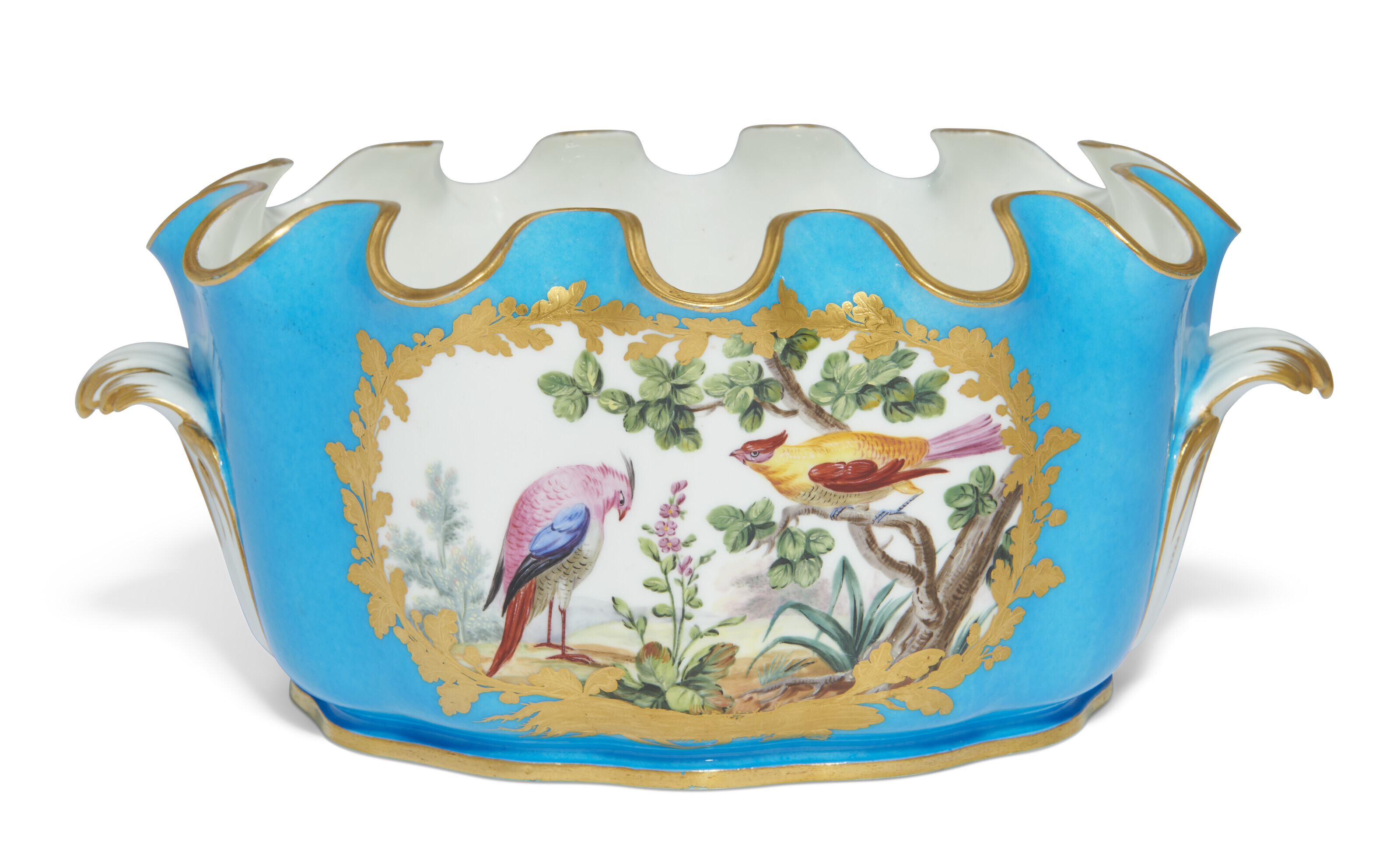 A SEVRES PORCELAIN BLEU CELESTE-GROUND MONTEITH PROBABLY FROM THE