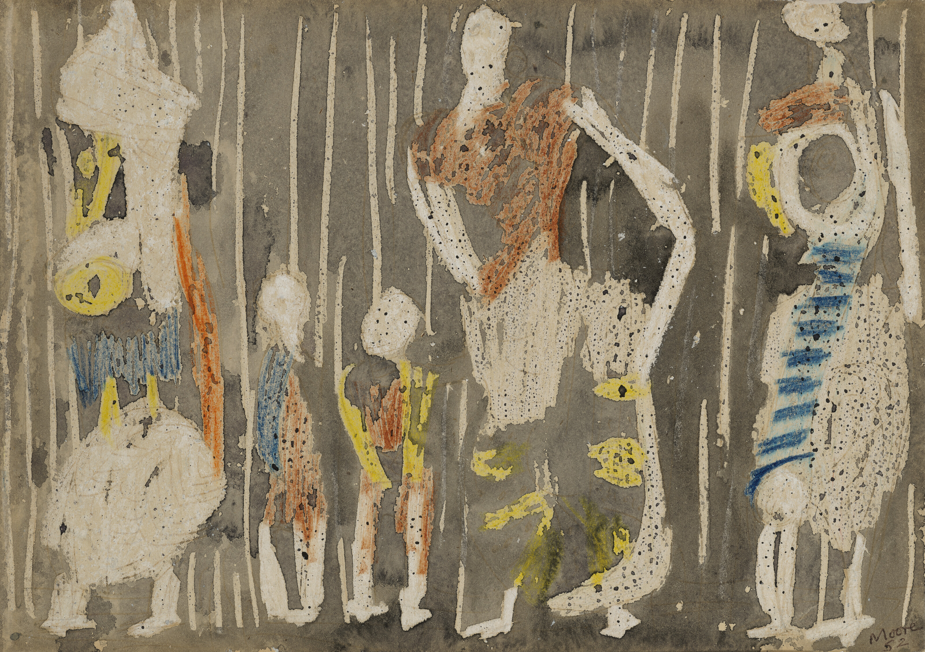 Textile Design: Standing Figures