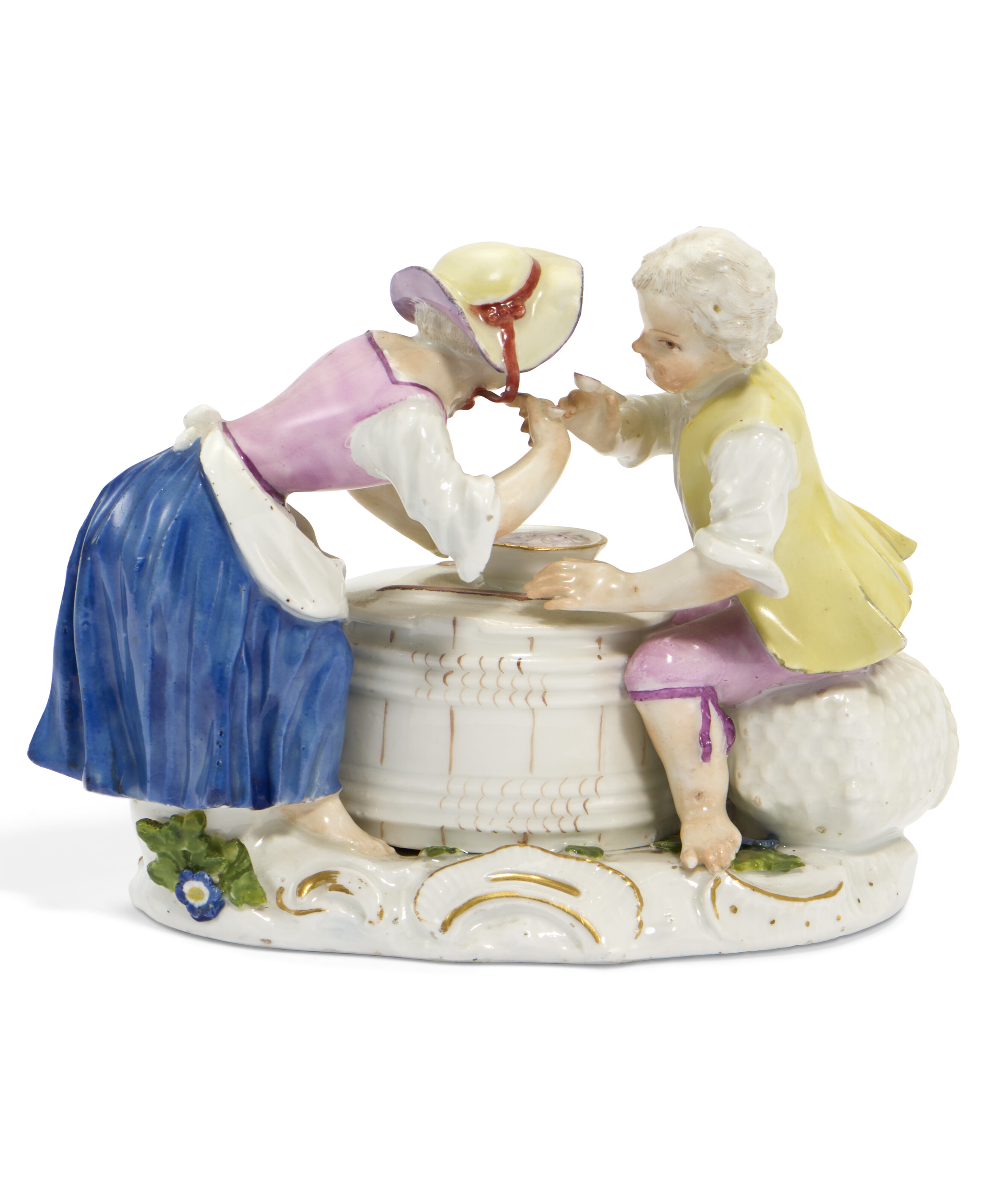 A MEISSEN PORCELAIN GROUP OF CHILDREN, CIRCA 1765-70, BLUE