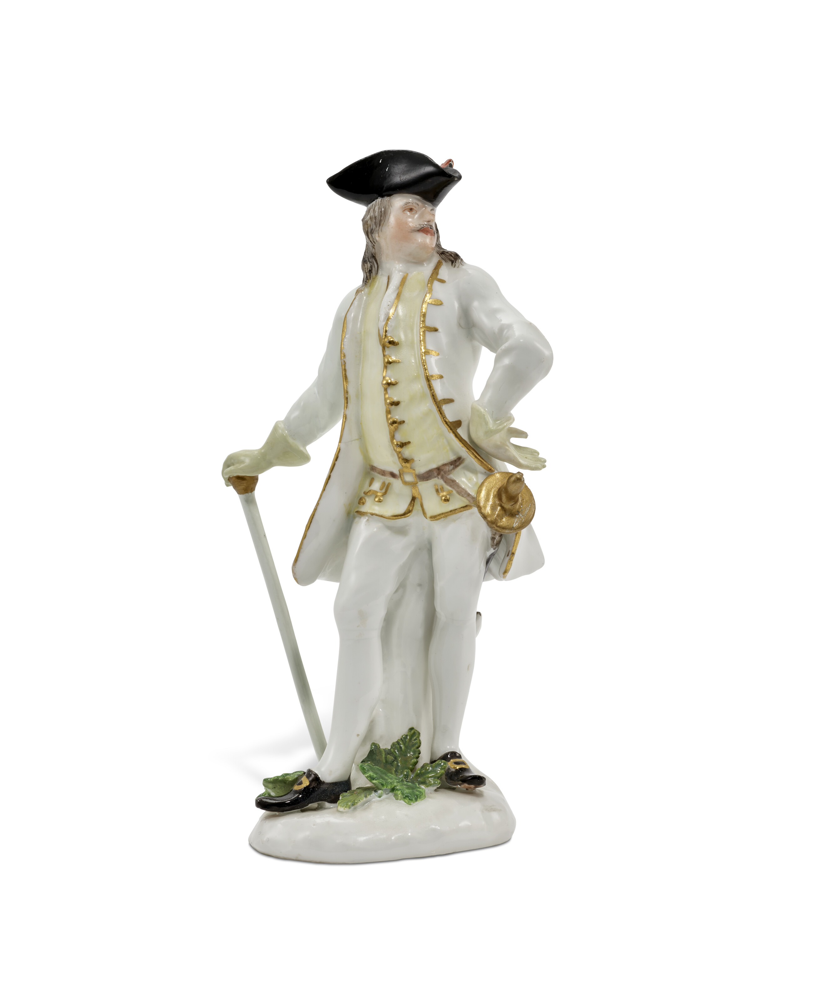 A MEISSEN PORCELAIN FIGURE OF CAPITANO SPAVENTO FROM THE 'DUKE OF