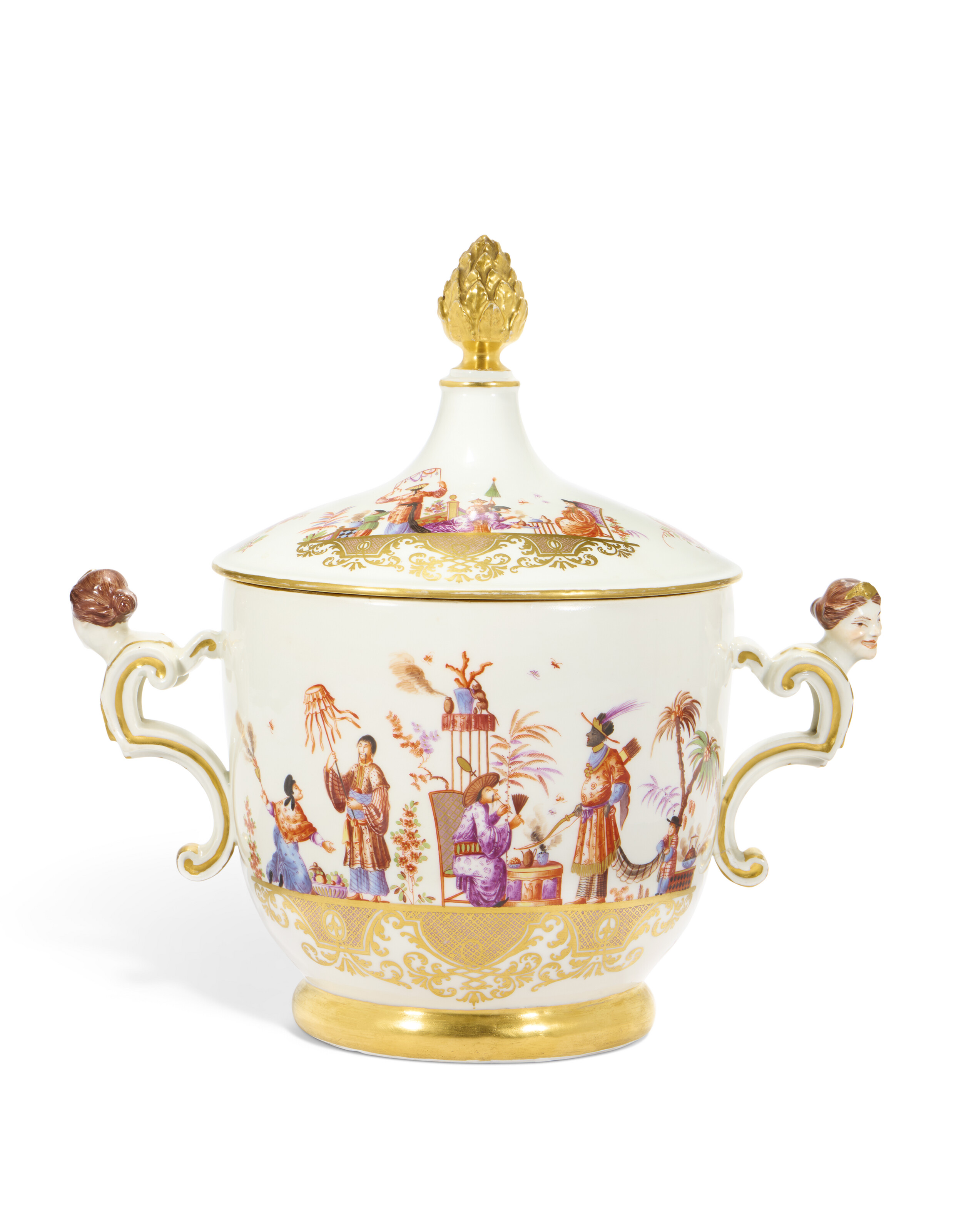 A Meissen porcelain Chinoiserie icecream cooler and cover, 19th century or later, offered in Meissen Figures and Snuff-boxes from the Collection of Franz E. Burda until 25 September 2024 at Christie's Online