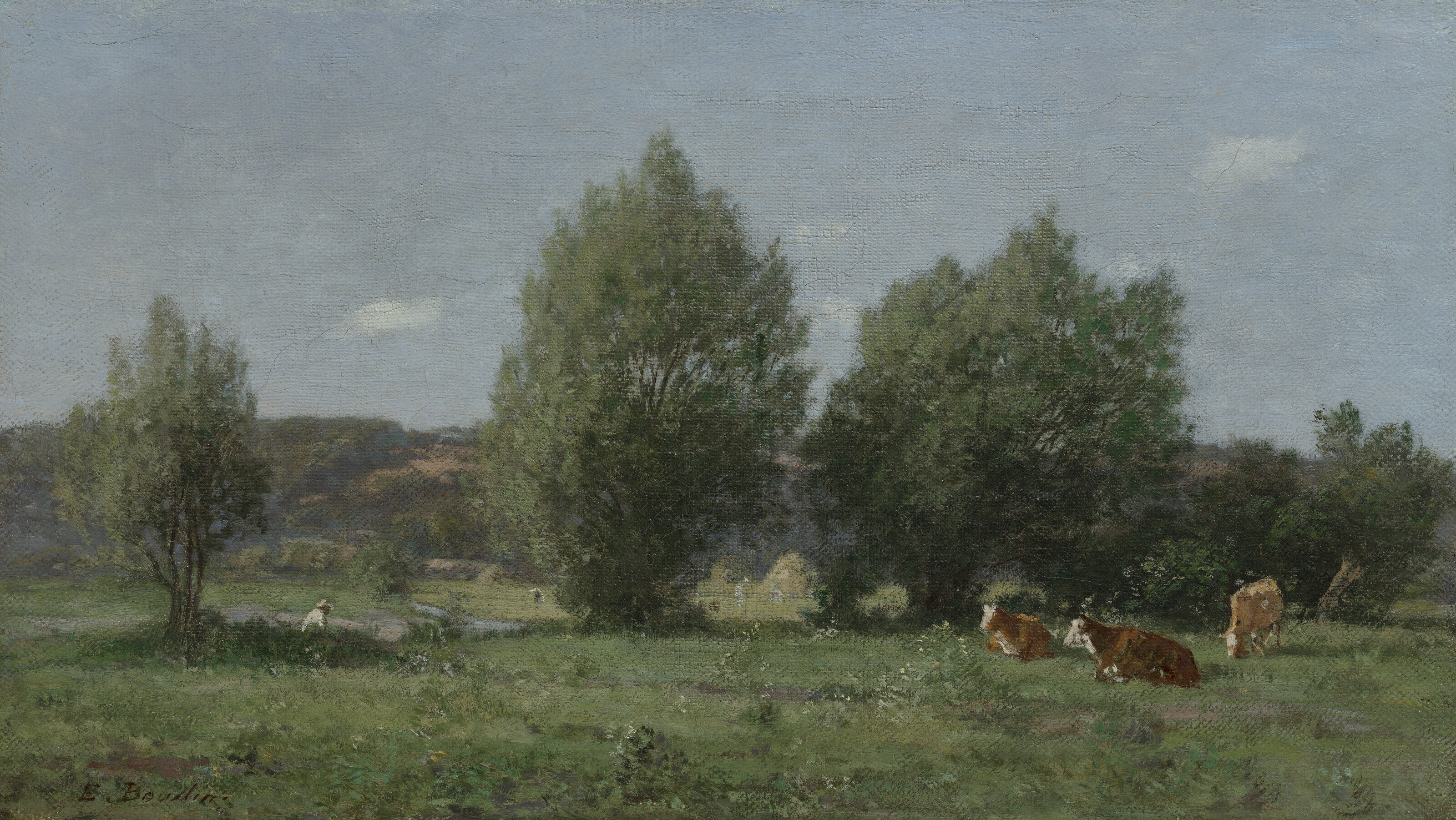 EUGÈNE BOUDIN (1824-1898), Environs d'Honfleur, paturage | Christie's