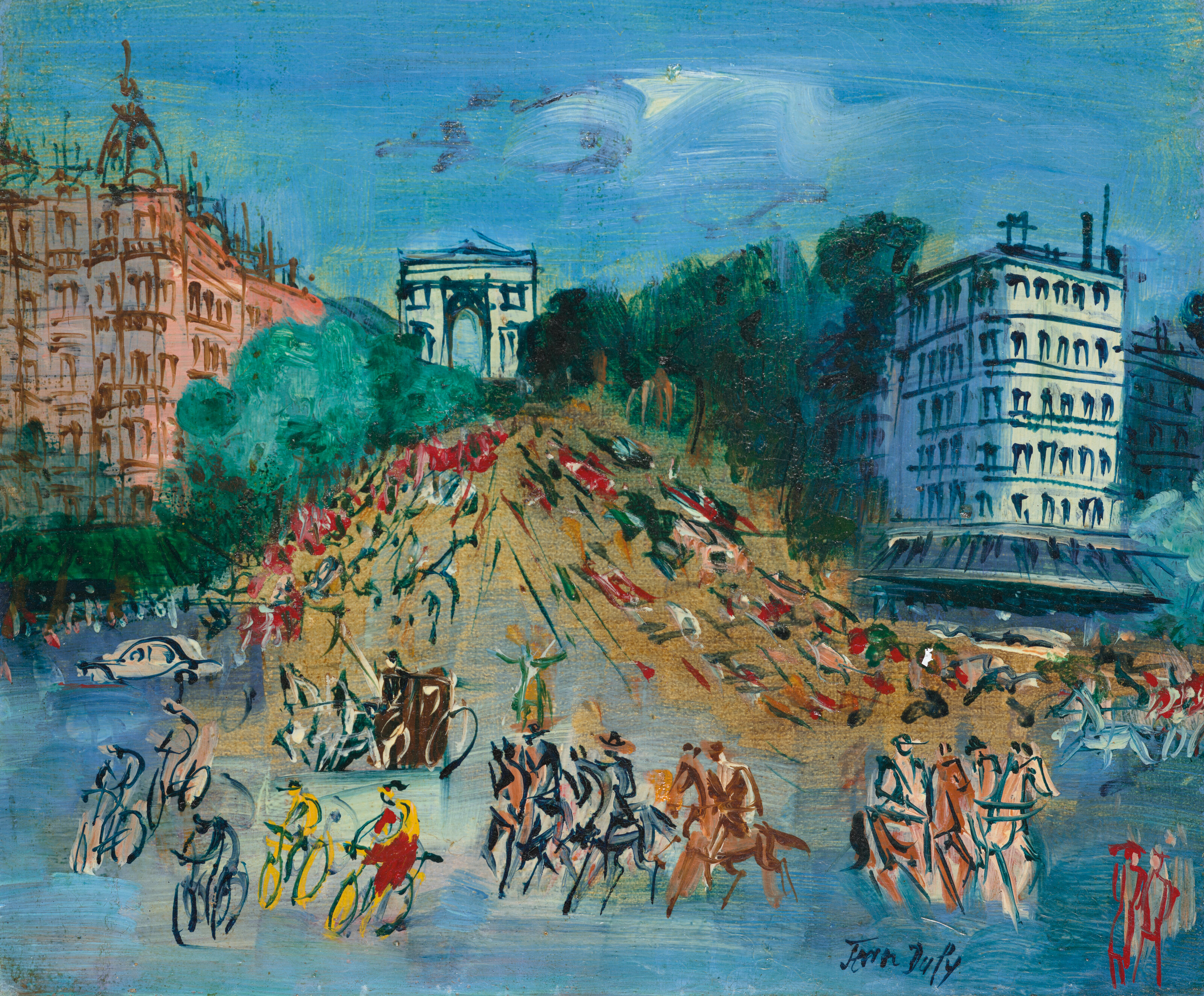 BERNARD BUFFET (1928-1999), St Tropez, Bateaux dans le port