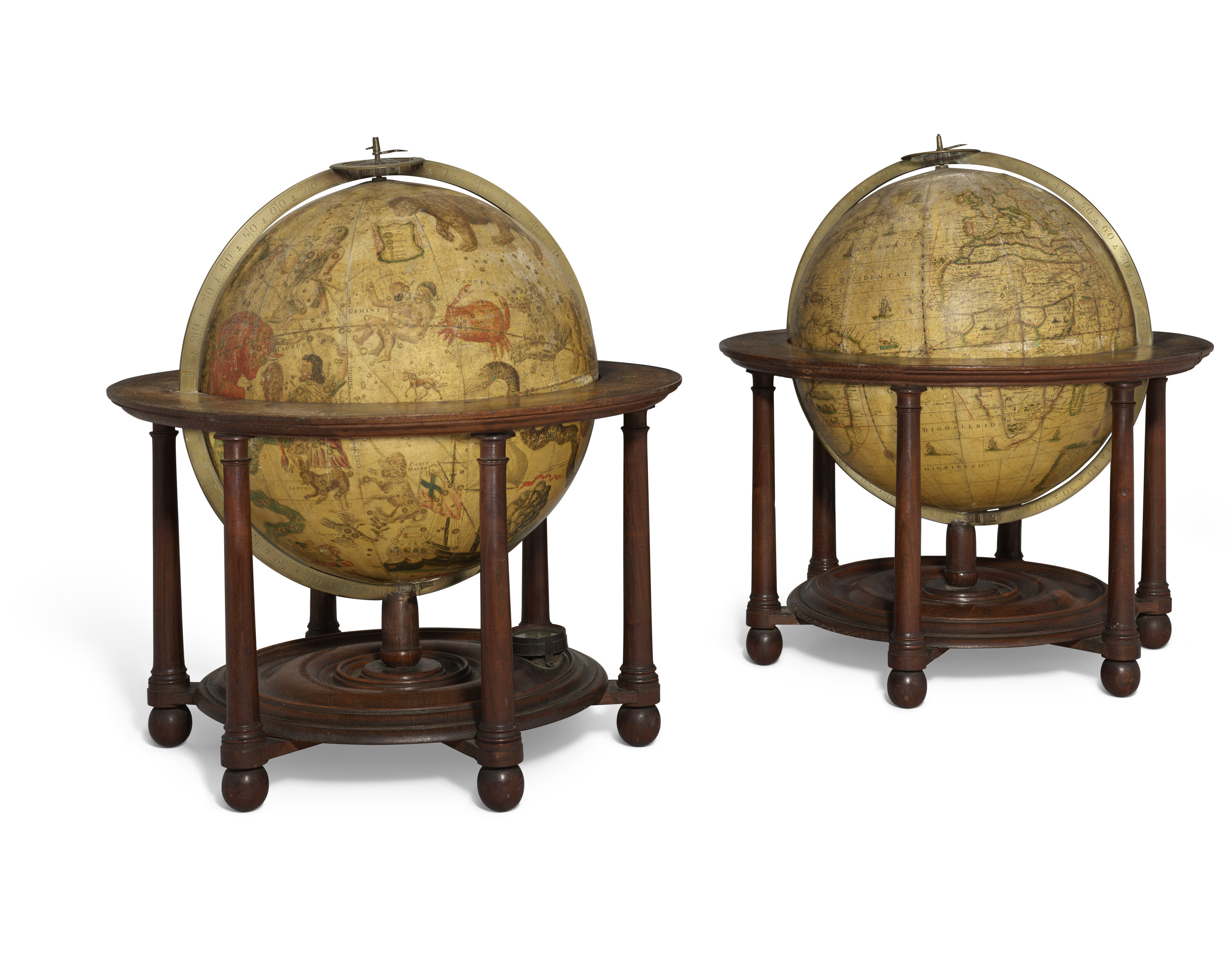 Robert Morden (c. 1669-1703), William Berry (1639-1718) and Philip Lea (1683-1700), An early pair of English table globes, offered in Valuable Books and Manuscripts on 10 July 2024 at Christie's in London