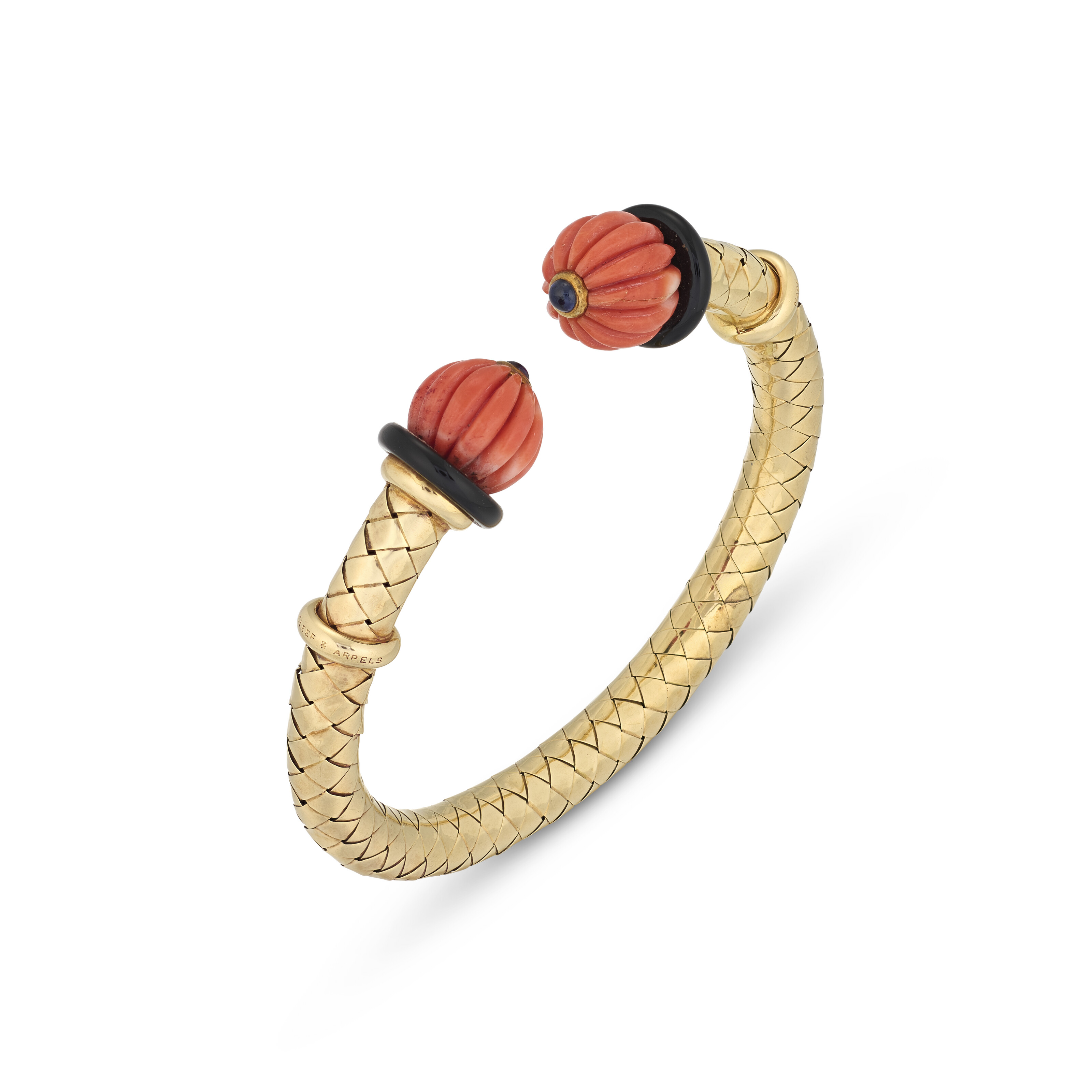Catalog image of VAN CLEEF & ARPELS CORAL, ONYX AND SAPPHIRE BANGLE